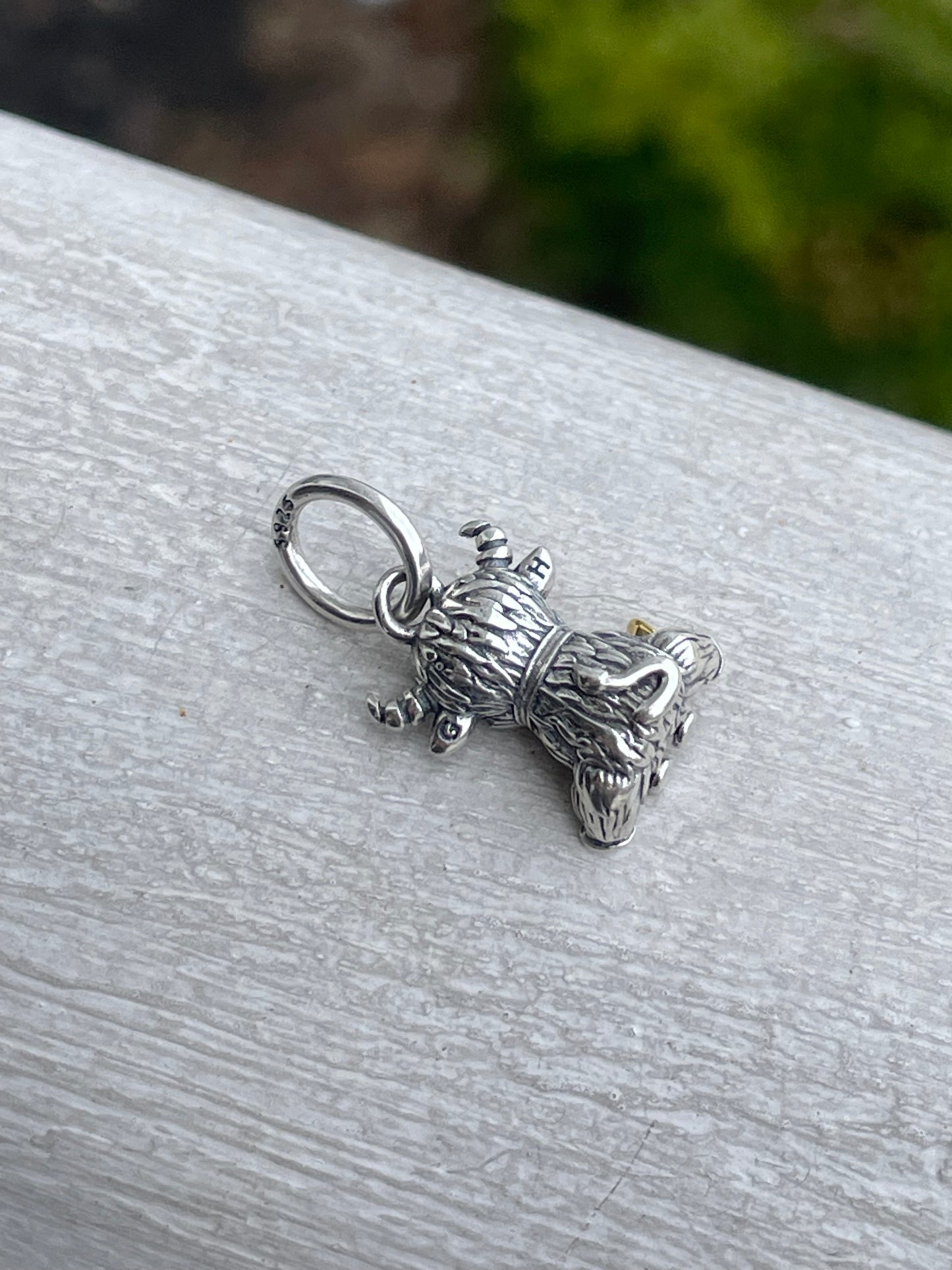 925 Sterling Silver Scottish Highlander Cow Charm Pendant Fits Pandora