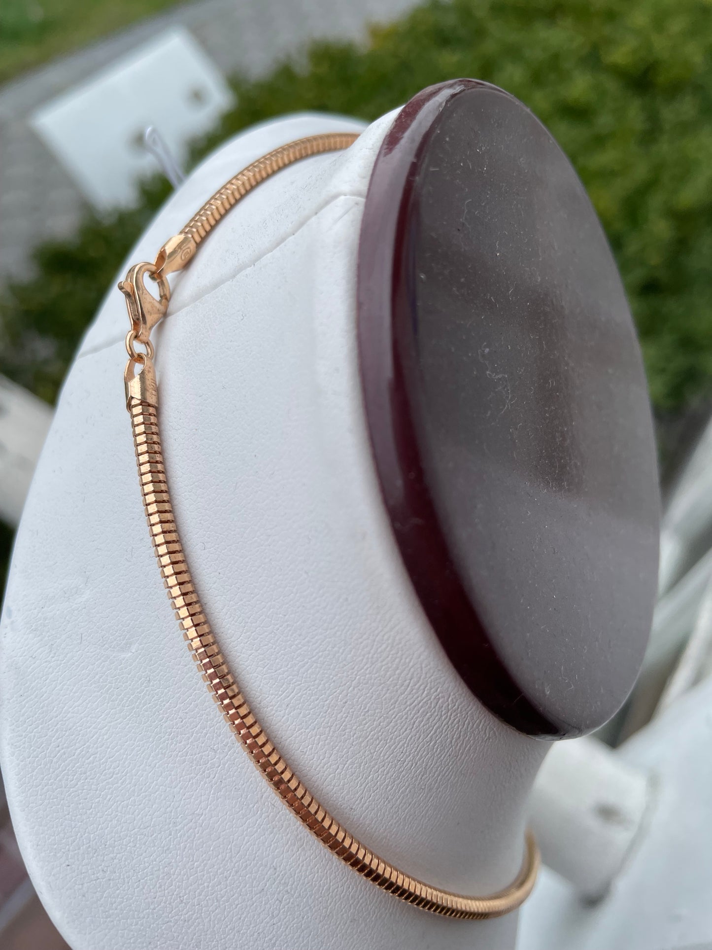 925 Sterling Silver Rose Vermeil Snake Chain 18”