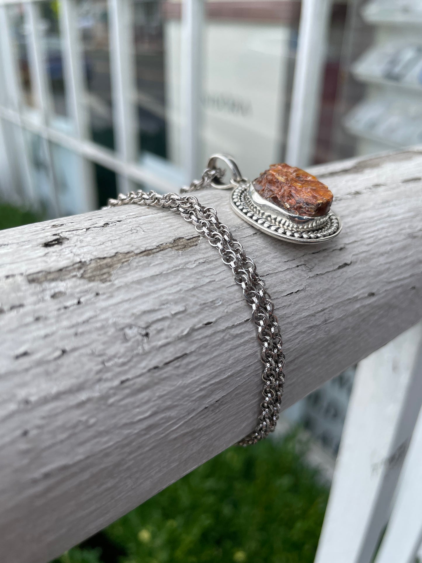 925 Sterling Silver Natural Sunstone Necklace