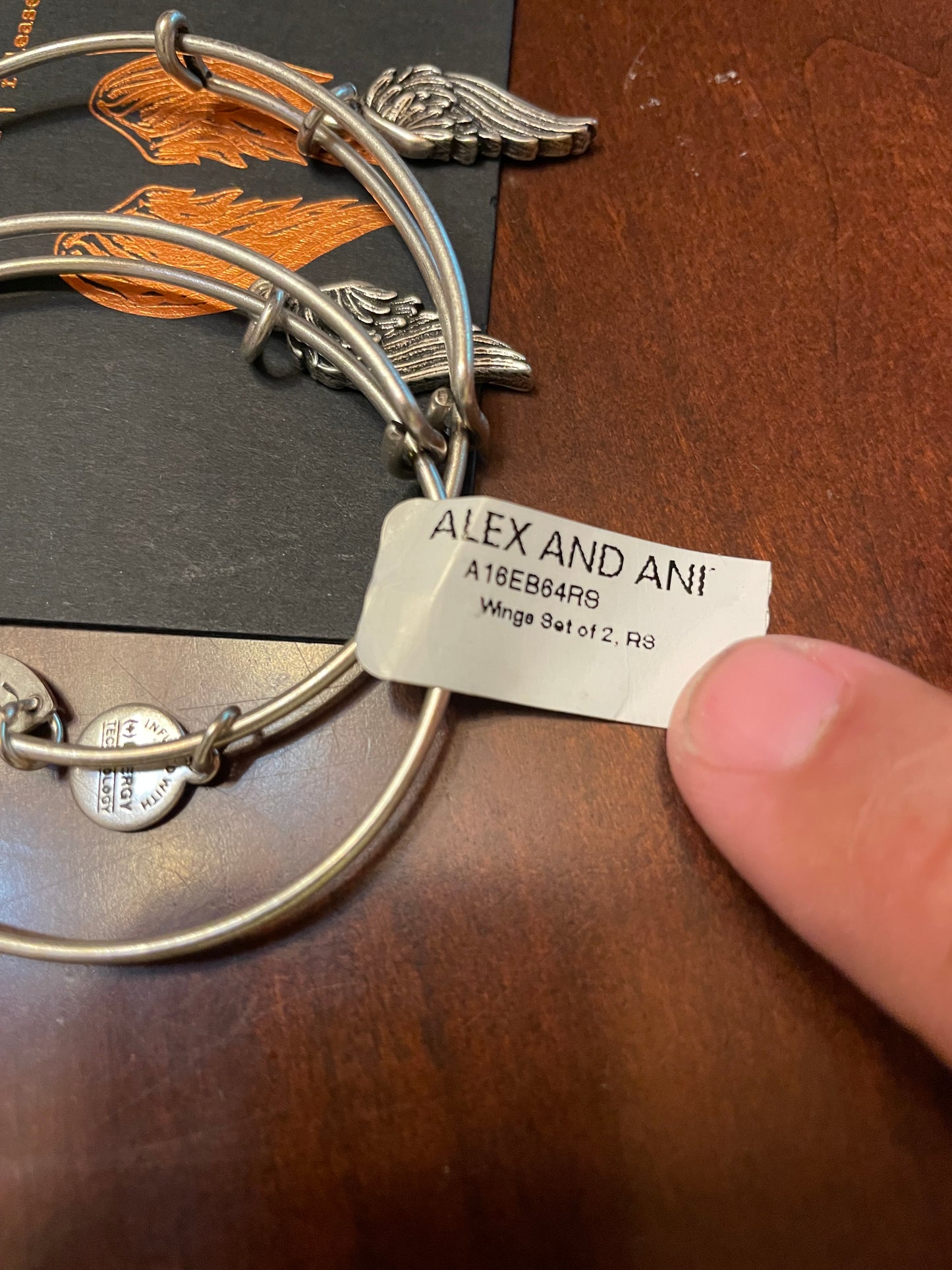Alex and Ani Angel Wings Lot set of 2 Silver color bracelets