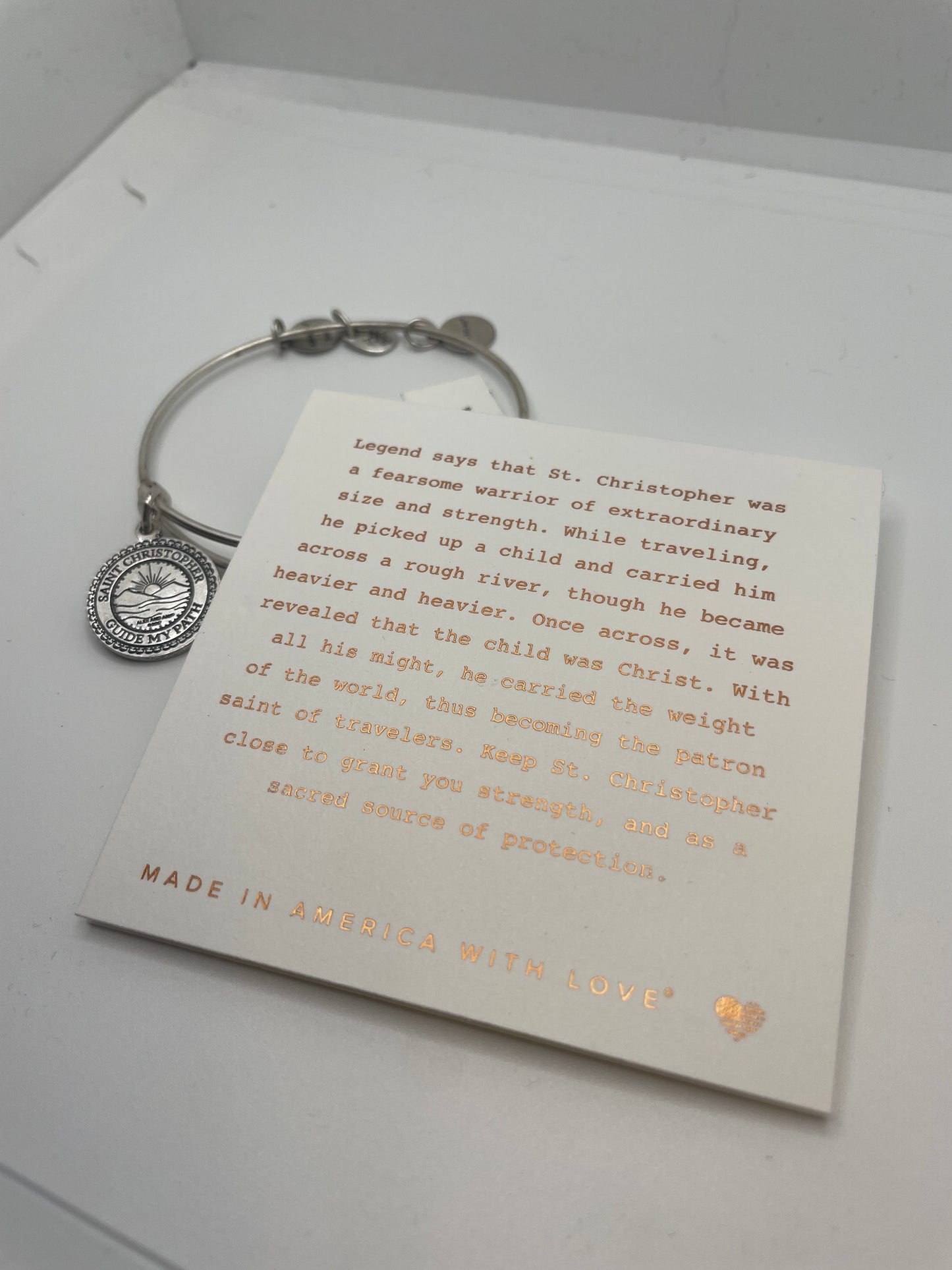 Alex and Ani Silver Color Saint Christopher Bracelet ~ New with tags