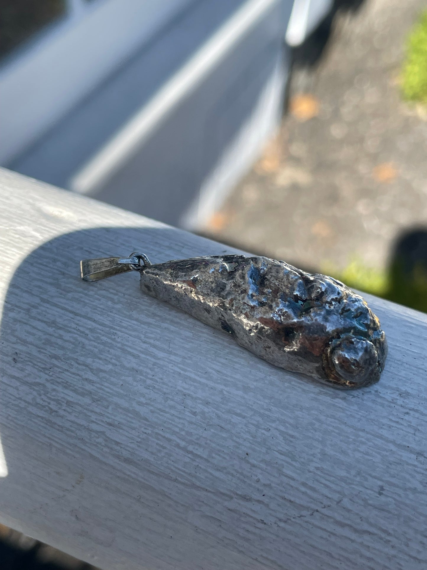 925 Sterling Silver White Druzy Custom Made Pendant