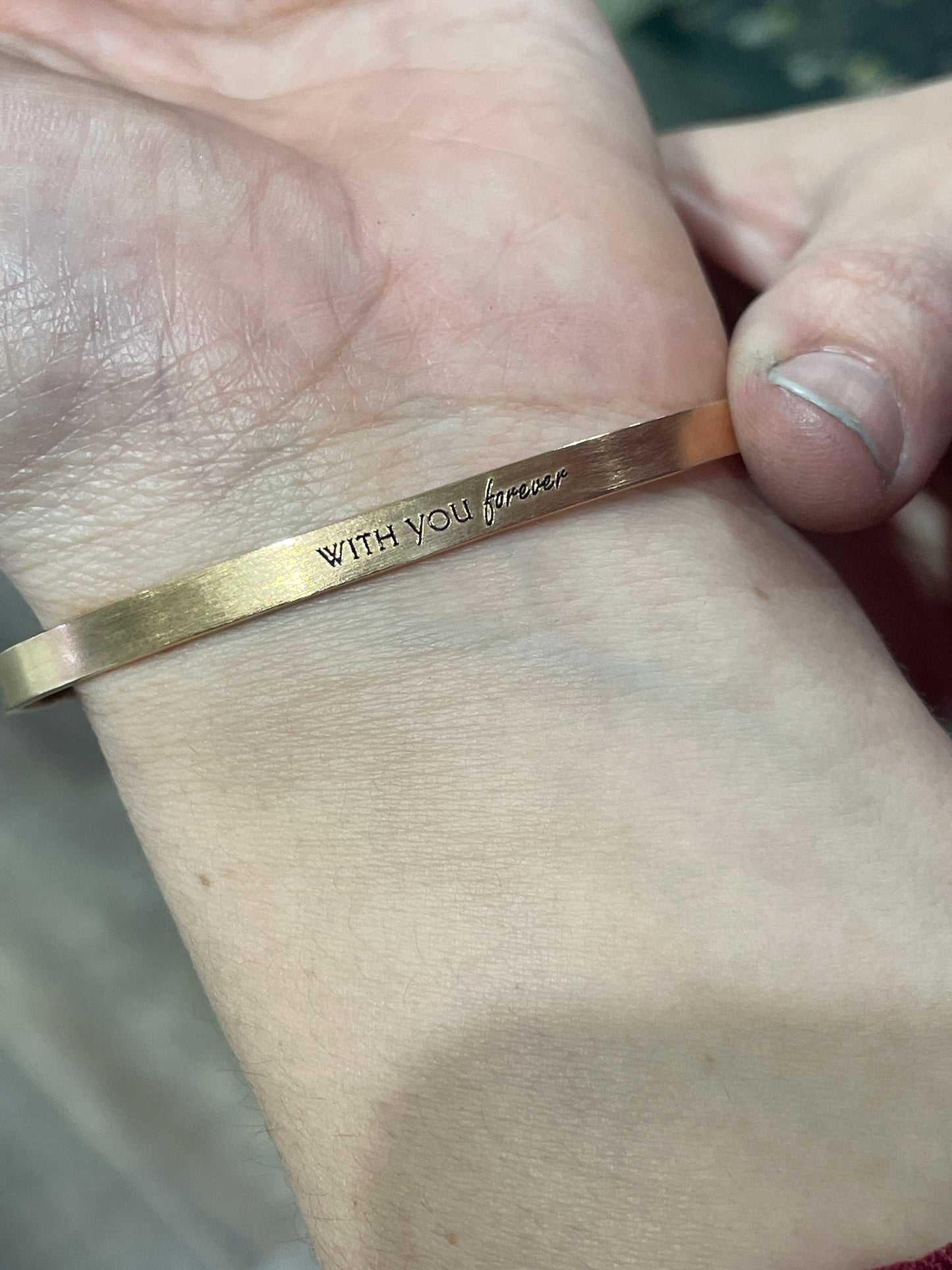925 Sterling Silver Designer With You Wy Rose Vermeil Bangle Bracelet