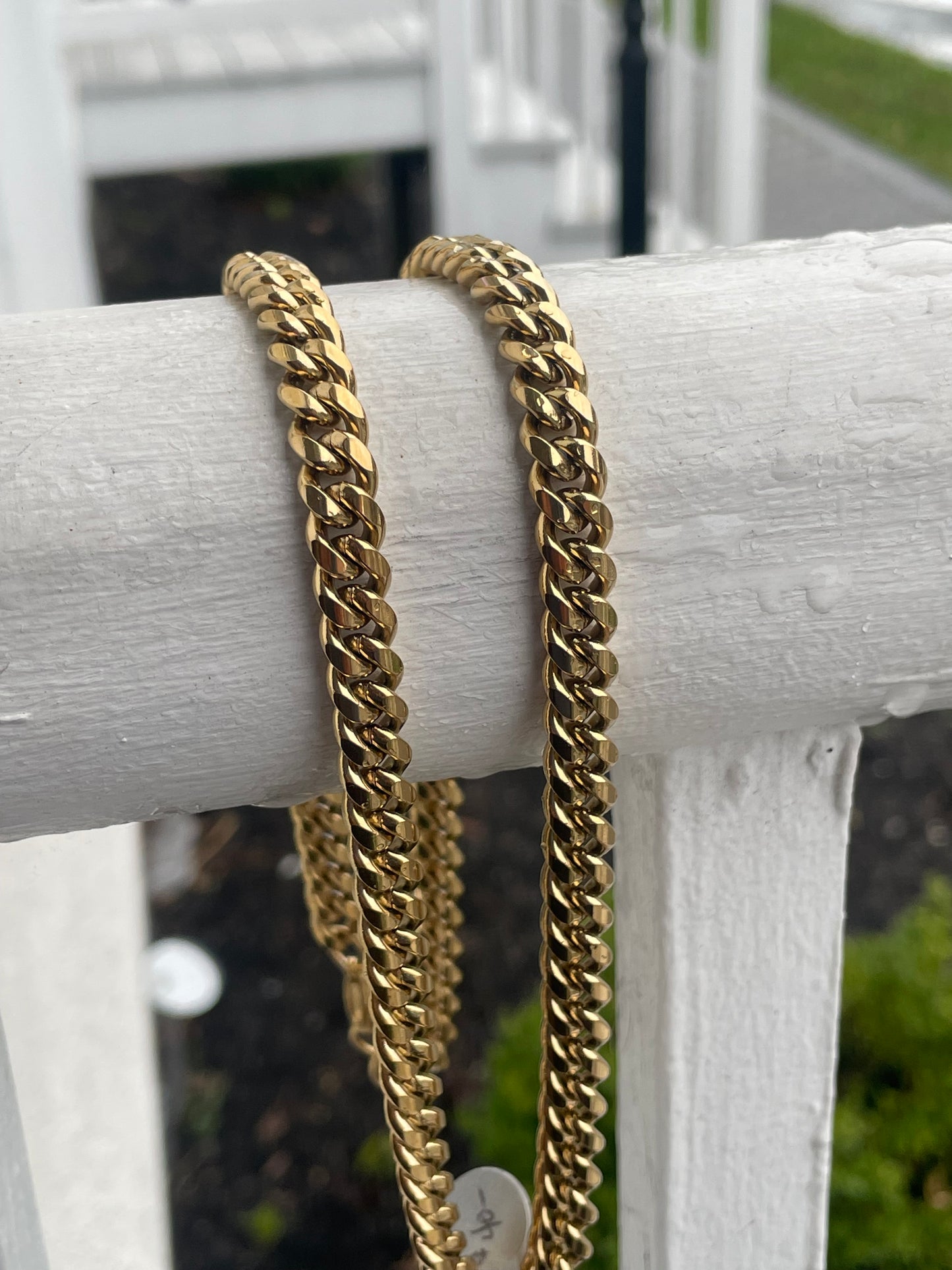 Stainless Steel Gold Plated Miami Cuban Link Necklace 23”