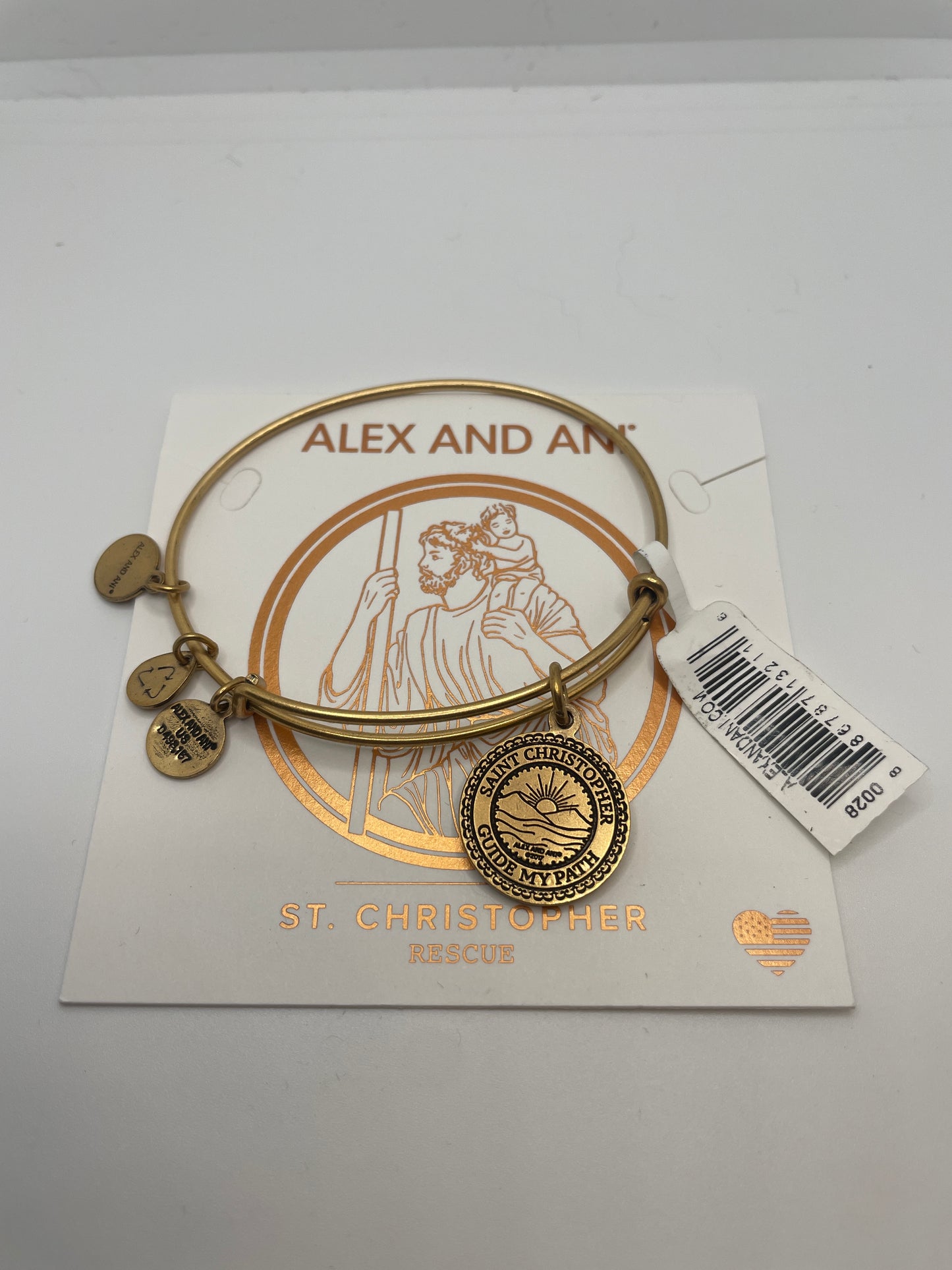 Alex and Ani Gold Color Saint Christopher Bracelet ~ New with tags