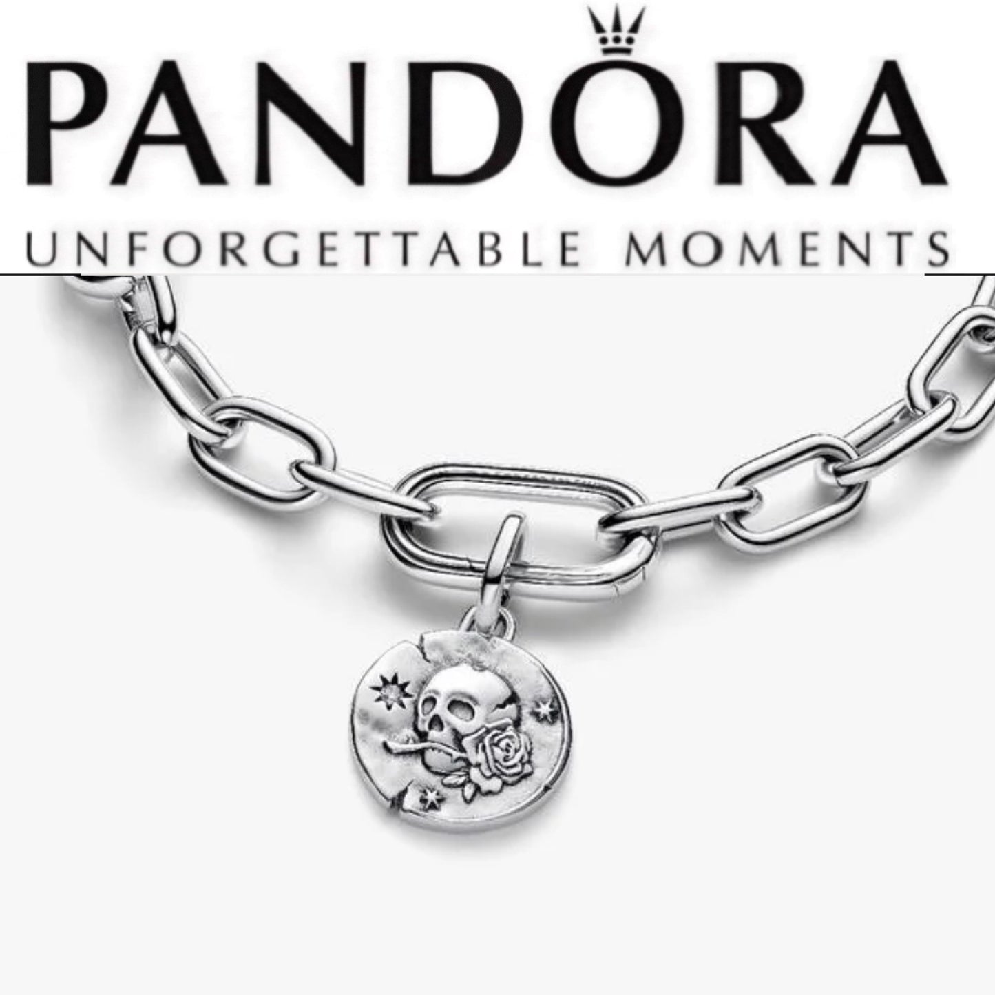 Pandora ME Carpe Diem Skull Medallion Charm 794089C01
