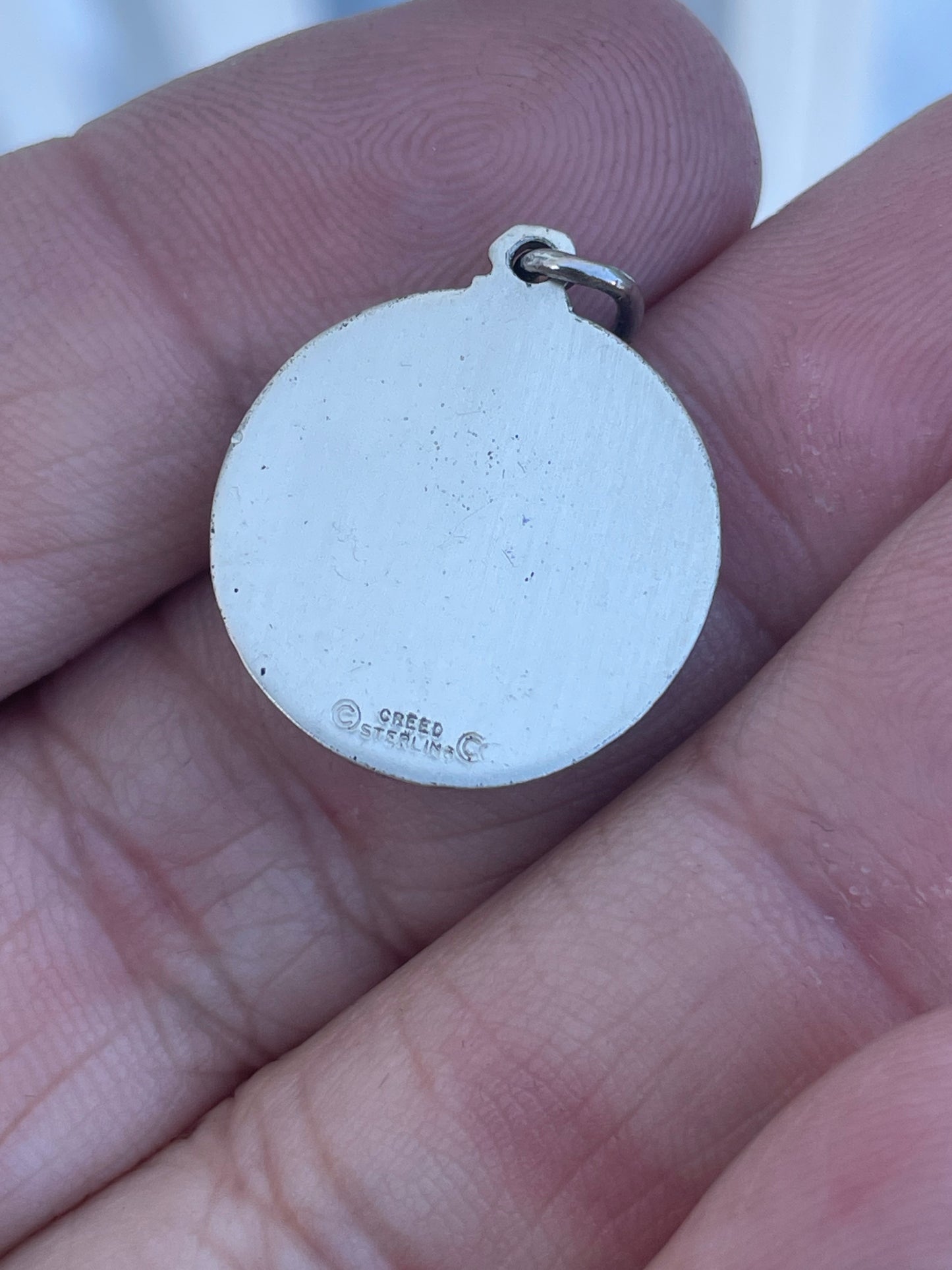 925 Sterling Silver Designer Creed Saint Barbara Pendant Charm