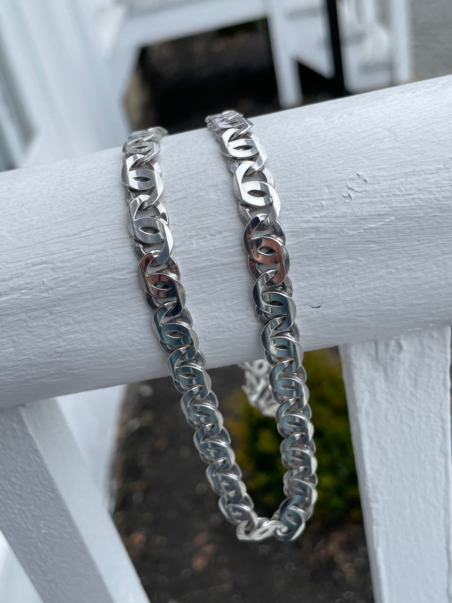 925 Sterling Silver Men’s Heavy Infinity Link Chain 24”