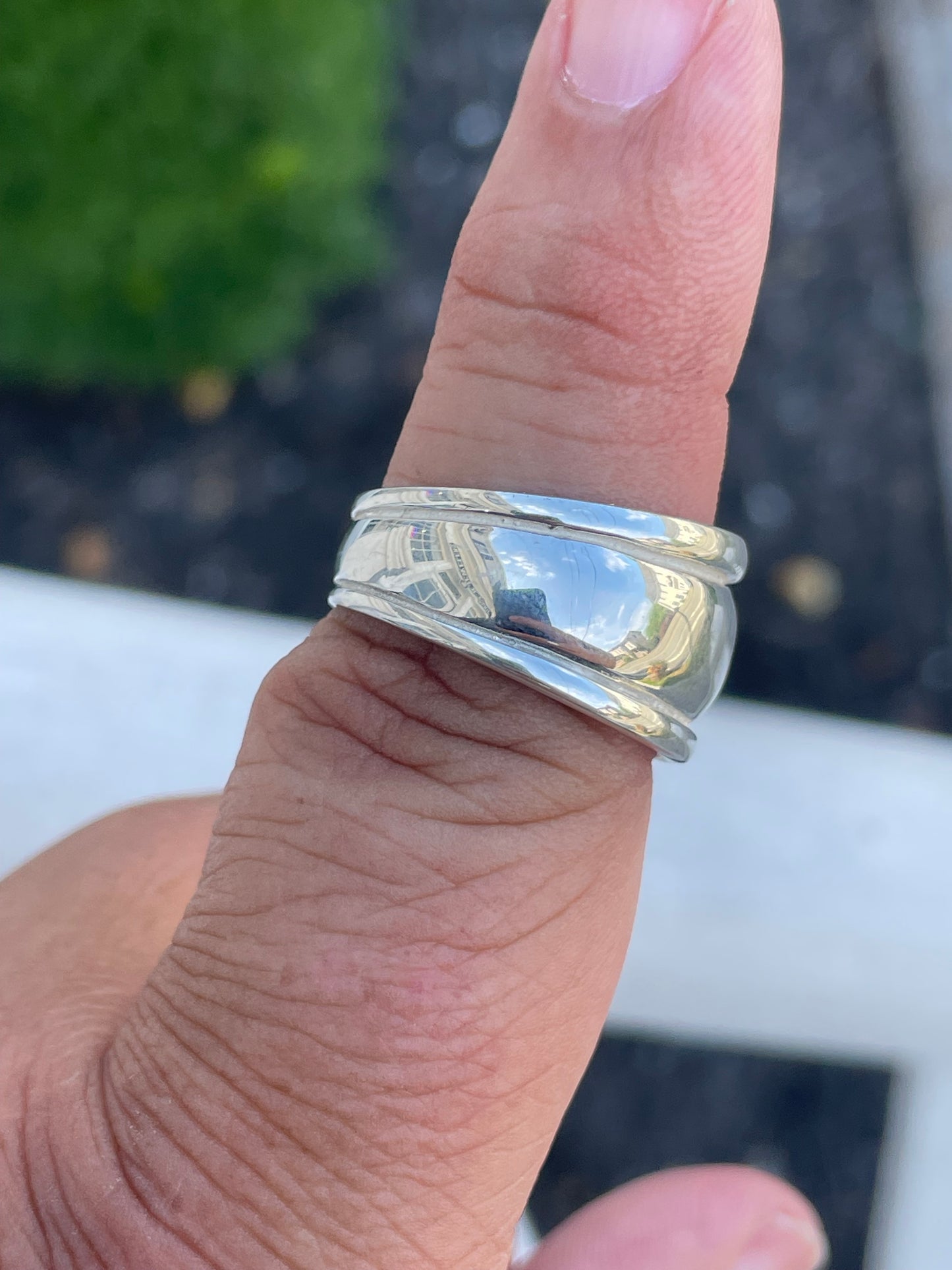 925 Sterling Silver High Polish Solid Dome Band Ring Size 10