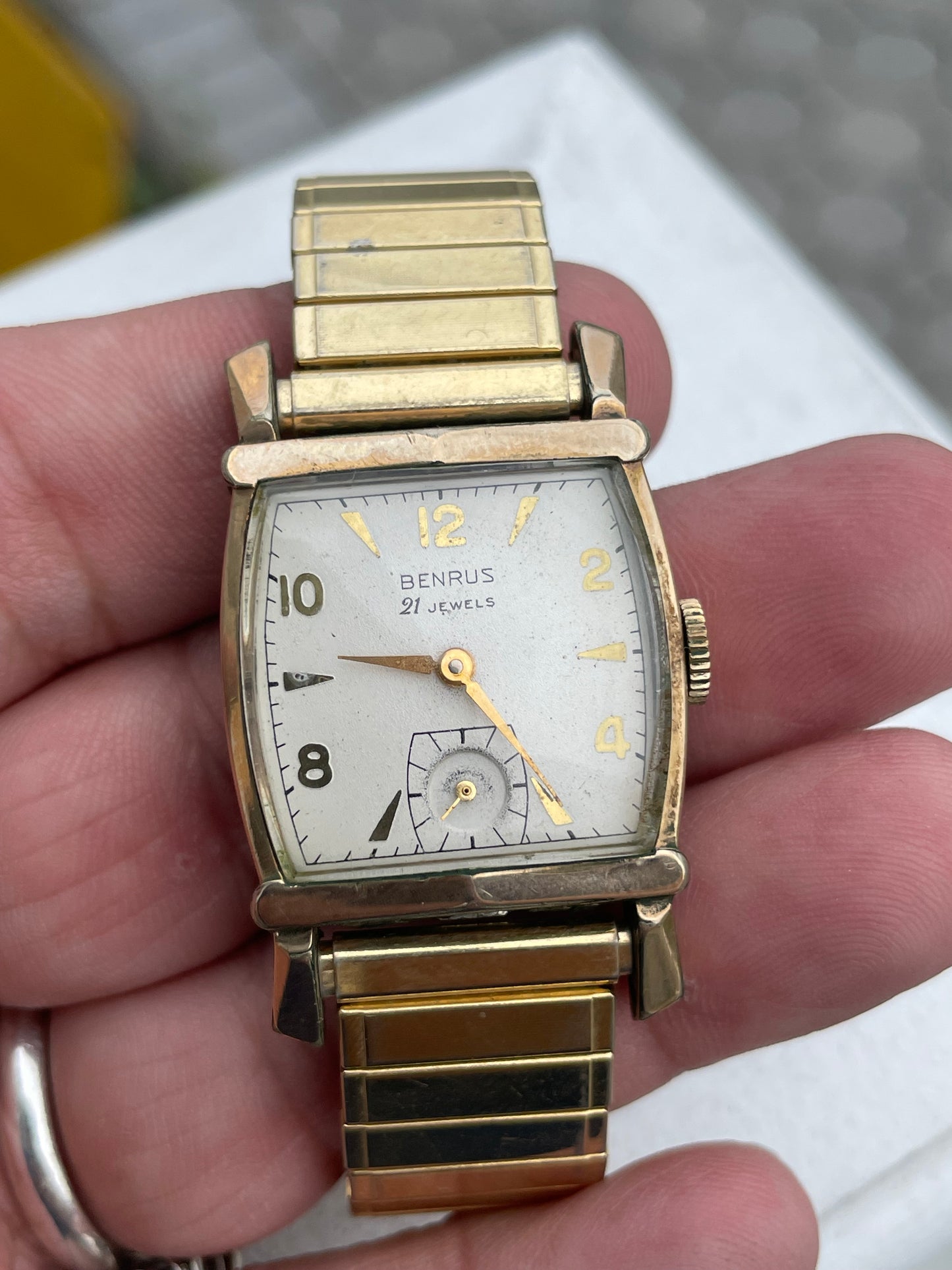 Vintage Benrus 21 Jewels Gold Filled Wind Up Flex Band Wristwatch