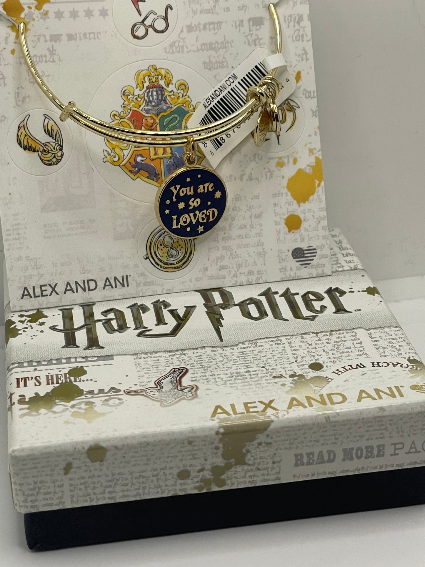 Alex & Ani Harry Potter You Are So Loved Shiny Gold-tone Bracelet NWT