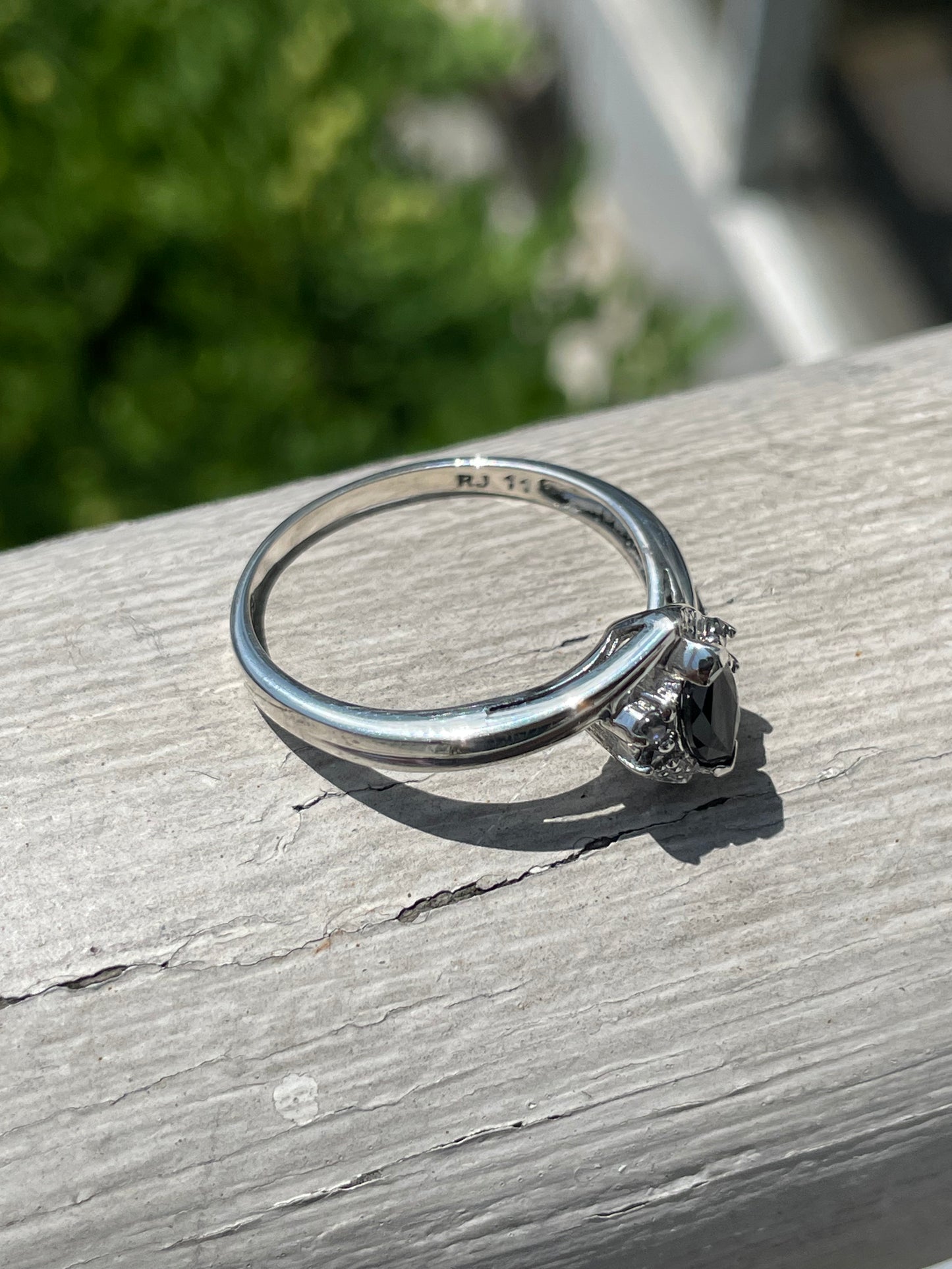 925 Sterling Silver Marquis Sapphire & Cz Avon Ring sz 11.5