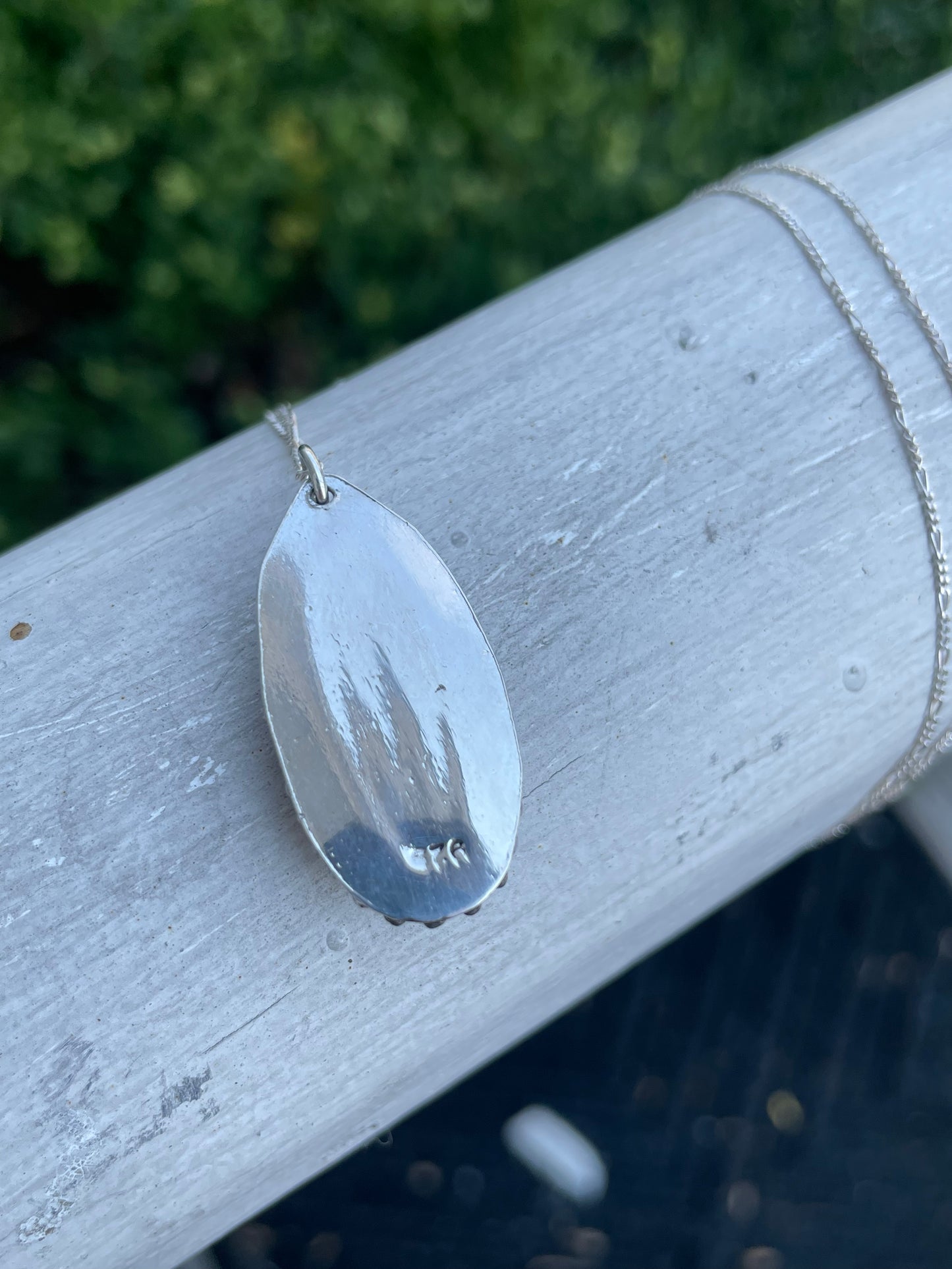 925 Sterling Silver Vintage Oval Carnelian Necklace