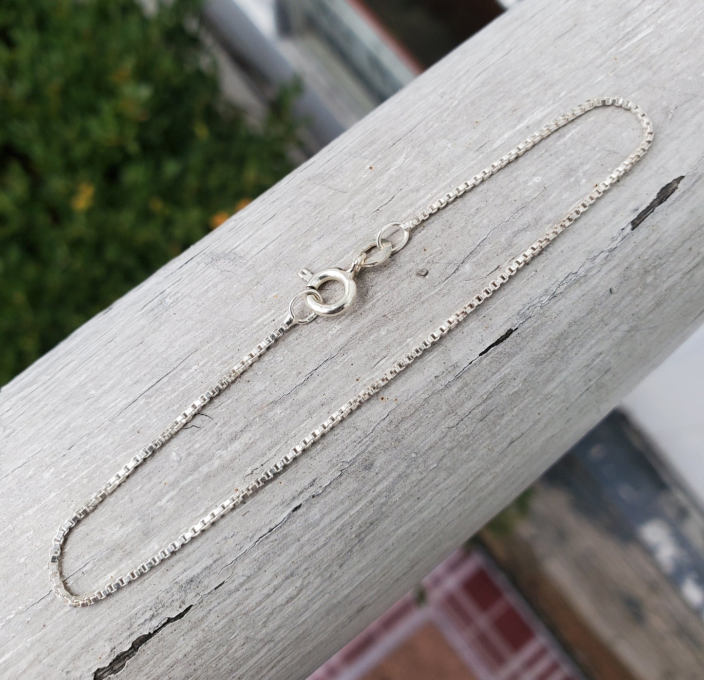 925 Sterling Silver Box Link Bracelet