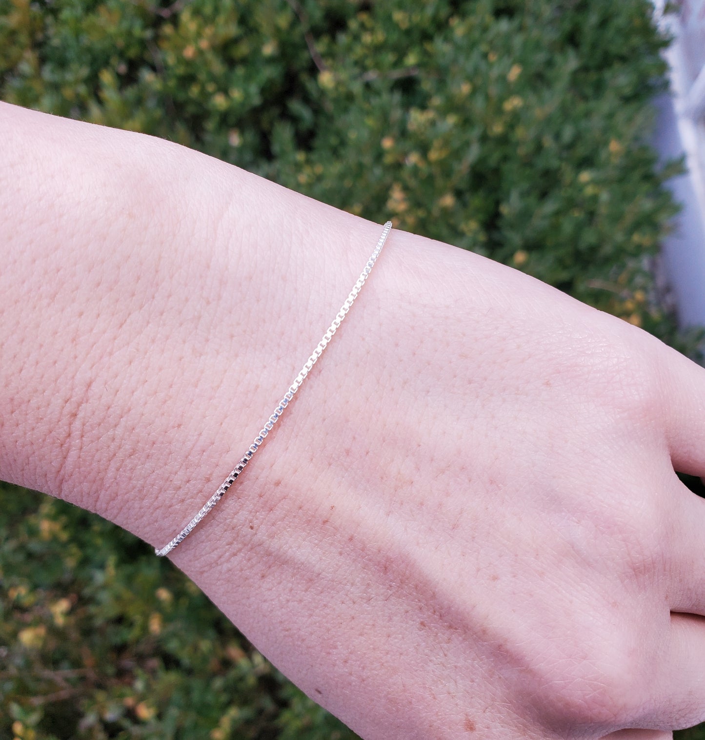 925 Sterling Silver Box Link Bracelet