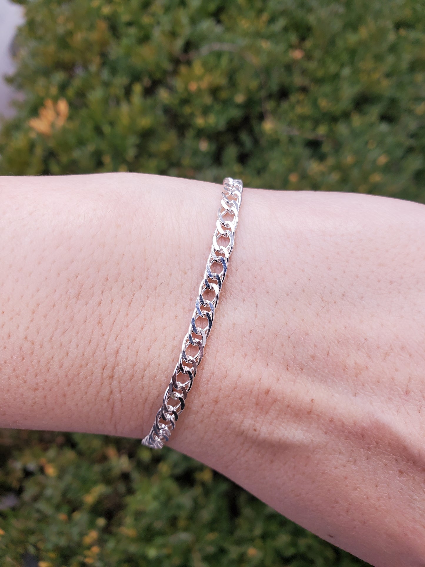 925 Sterling Silver Rambo Curb Link Necklace & Bracelet Set