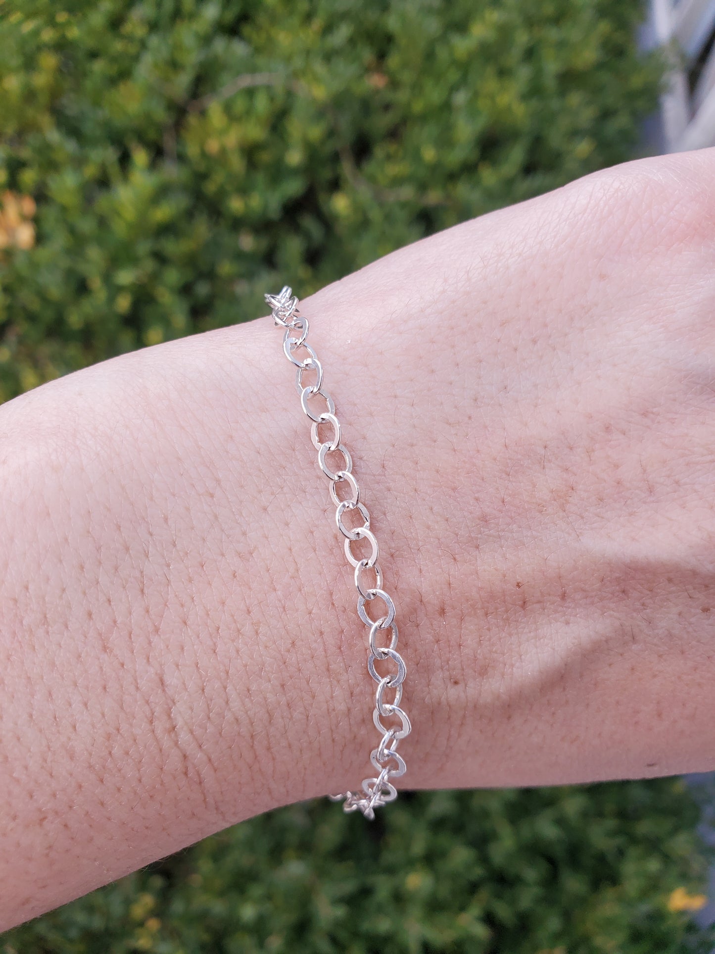 925 Sterling Silver Circle Link Bracelet