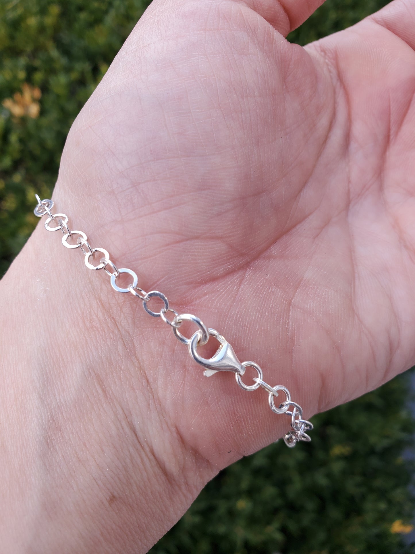 925 Sterling Silver Circle Link Bracelet
