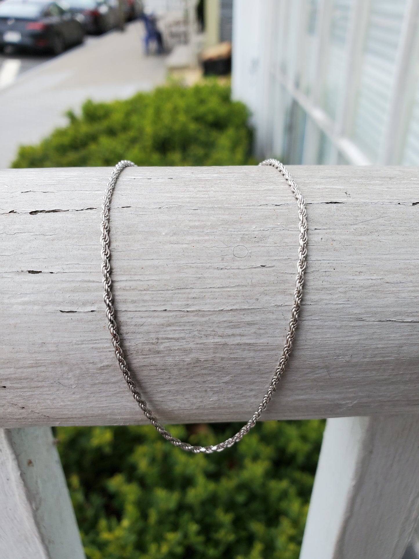 925 Sterling Silver 2mm Rope Anklet 10"