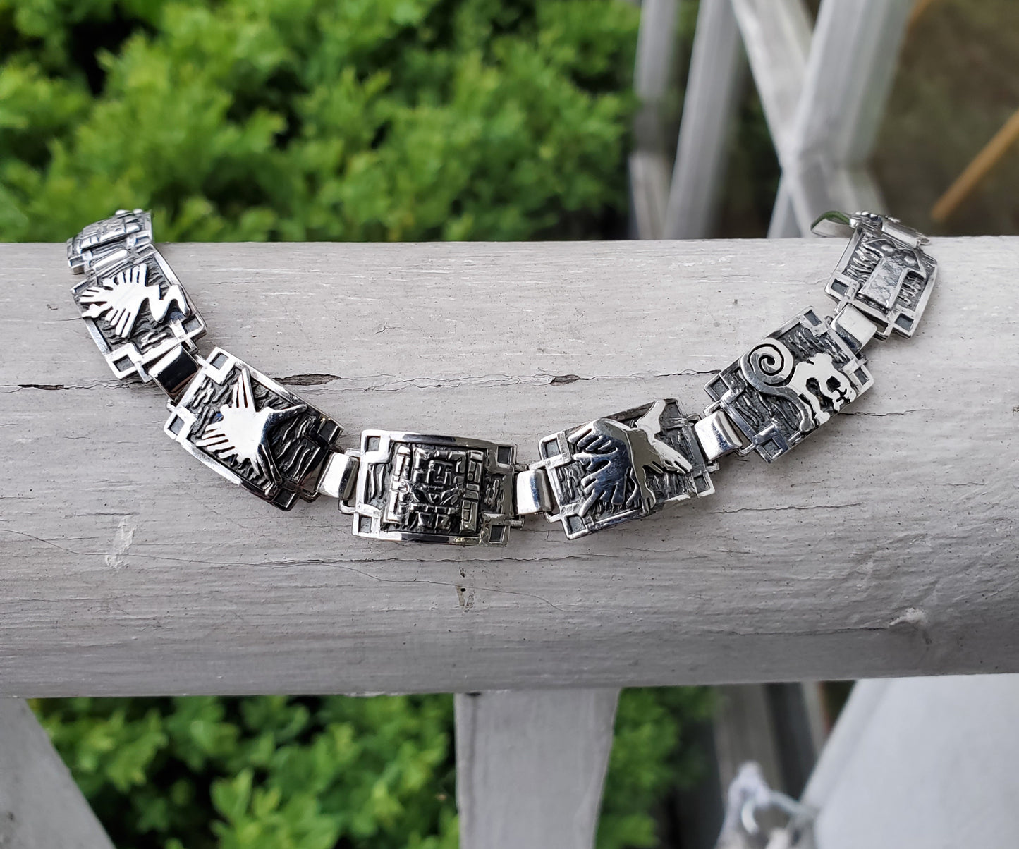 925 Sterling Silver Handmade Peruvian Totum Bracelet