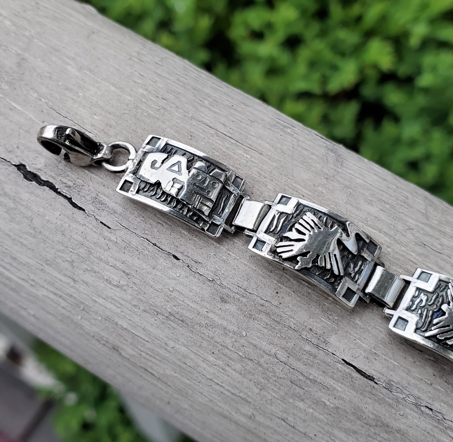 925 Sterling Silver Handmade Peruvian Totum Bracelet
