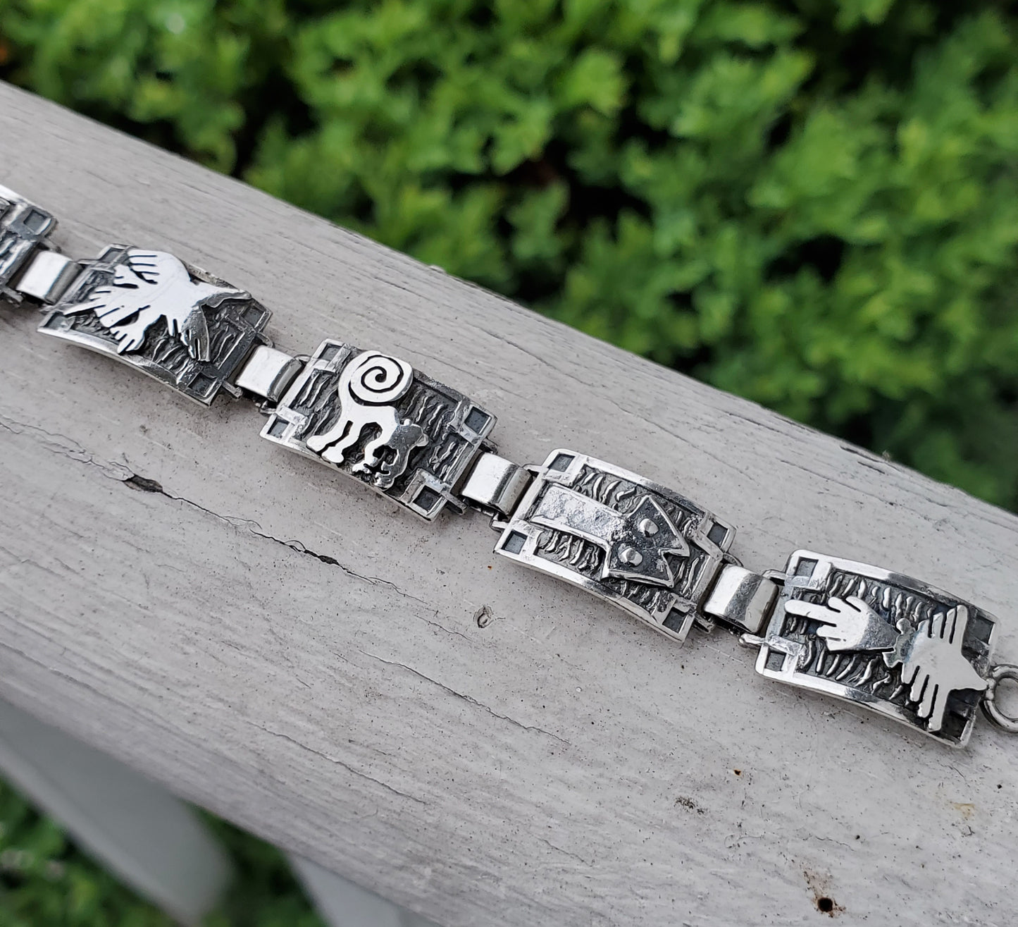 925 Sterling Silver Handmade Peruvian Totum Bracelet