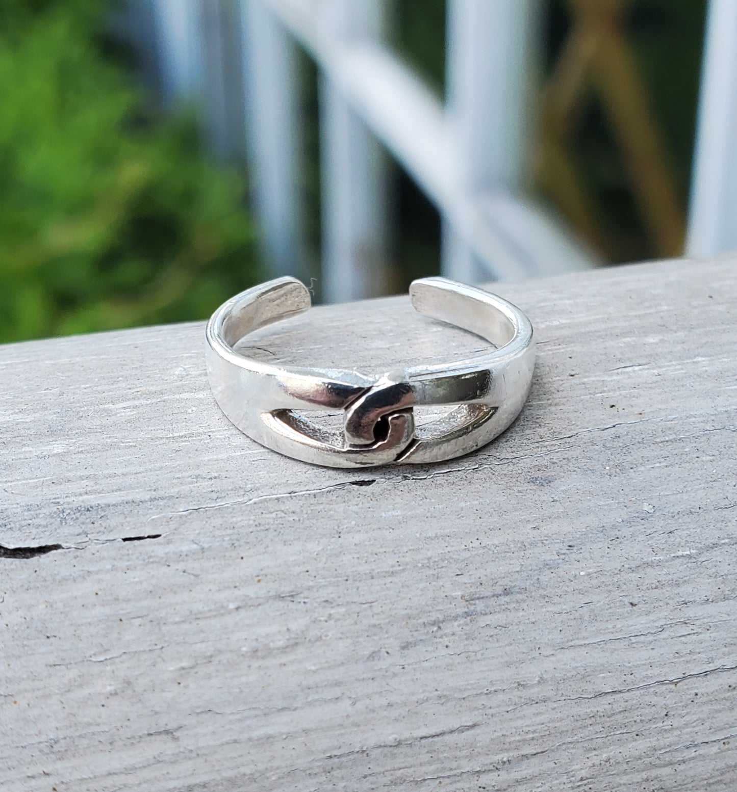 925 Sterling Silver Infinity Knot Adjustable Toe/ Mid-Finger Ring
