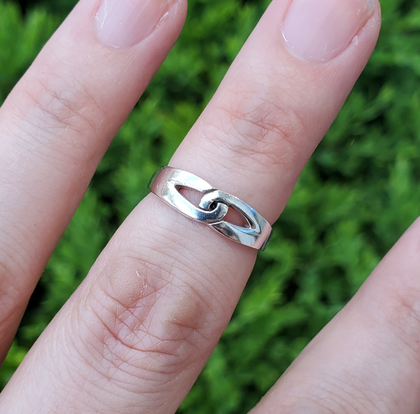 925 Sterling Silver Infinity Knot Adjustable Toe/ Mid-Finger Ring