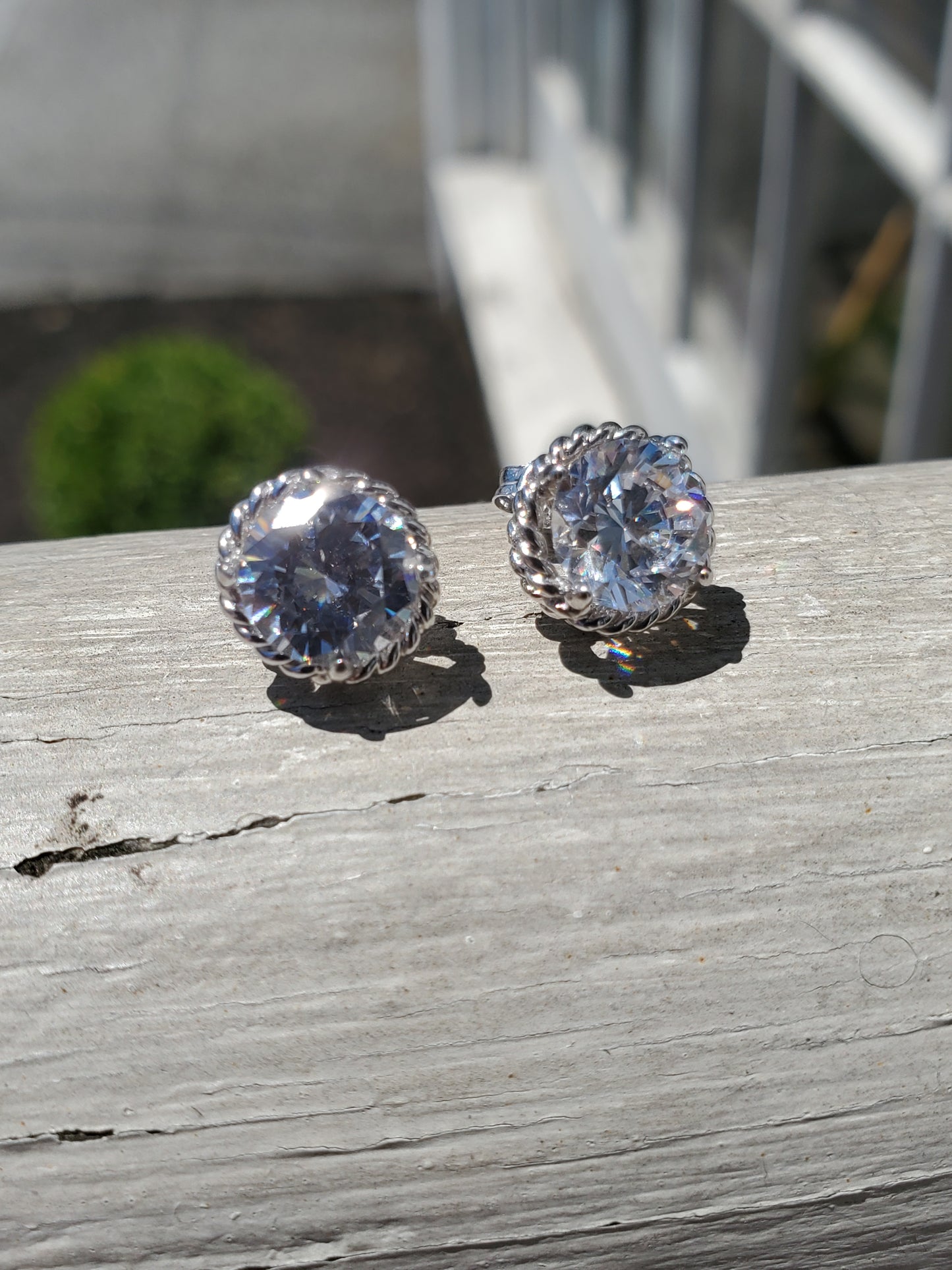 925 Sterling Silver Classic Cable 2.00 CT each basket stud earrings