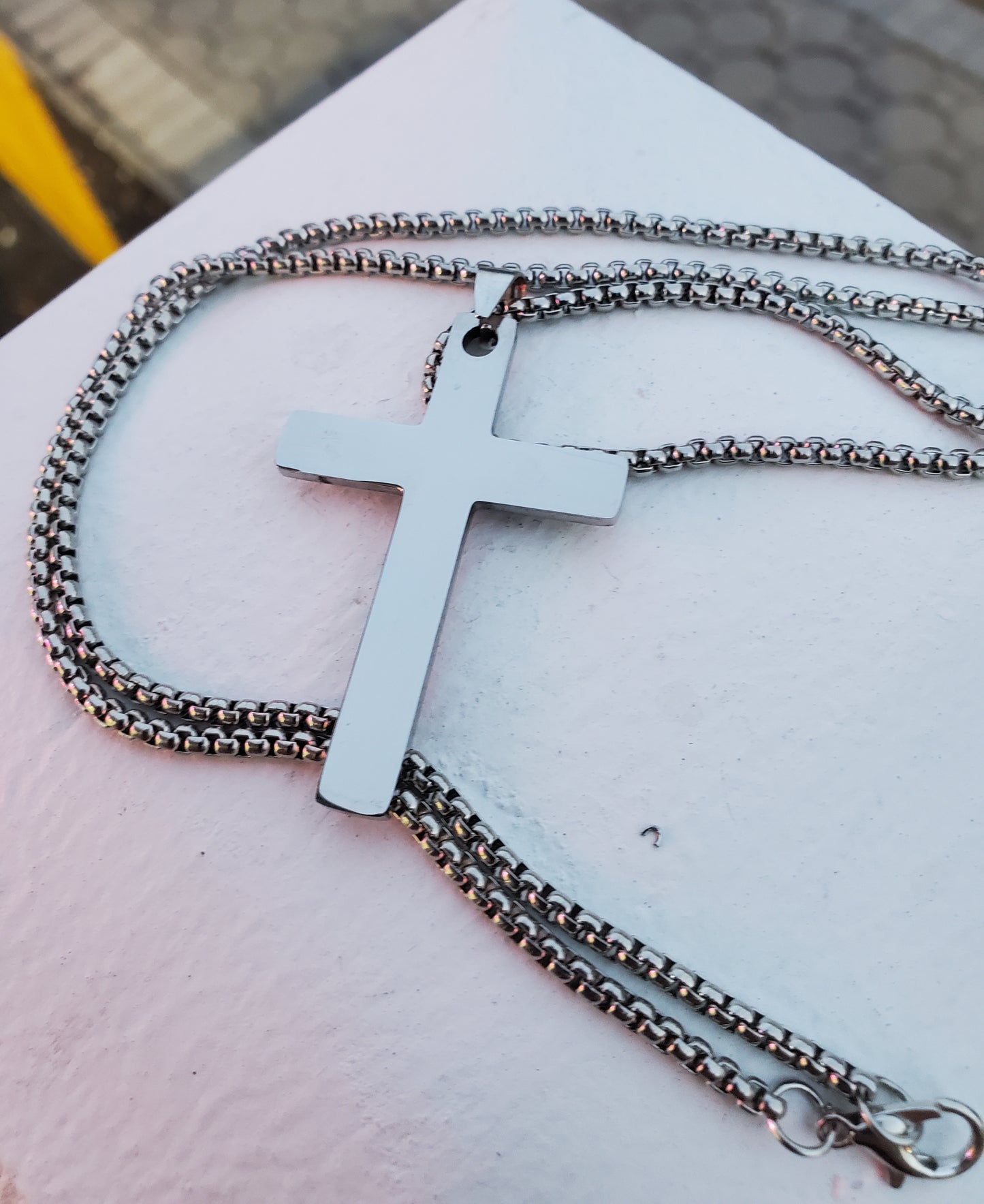 Stainless Steel Jeremiah 31:3 Scripture Bible Cross Pendant Necklace
