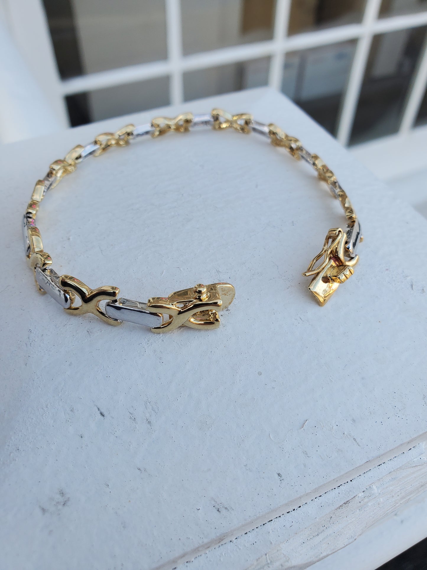 925 Sterling Silver & Vermeil Variation Hugs & Kisses XOXO Bracelet