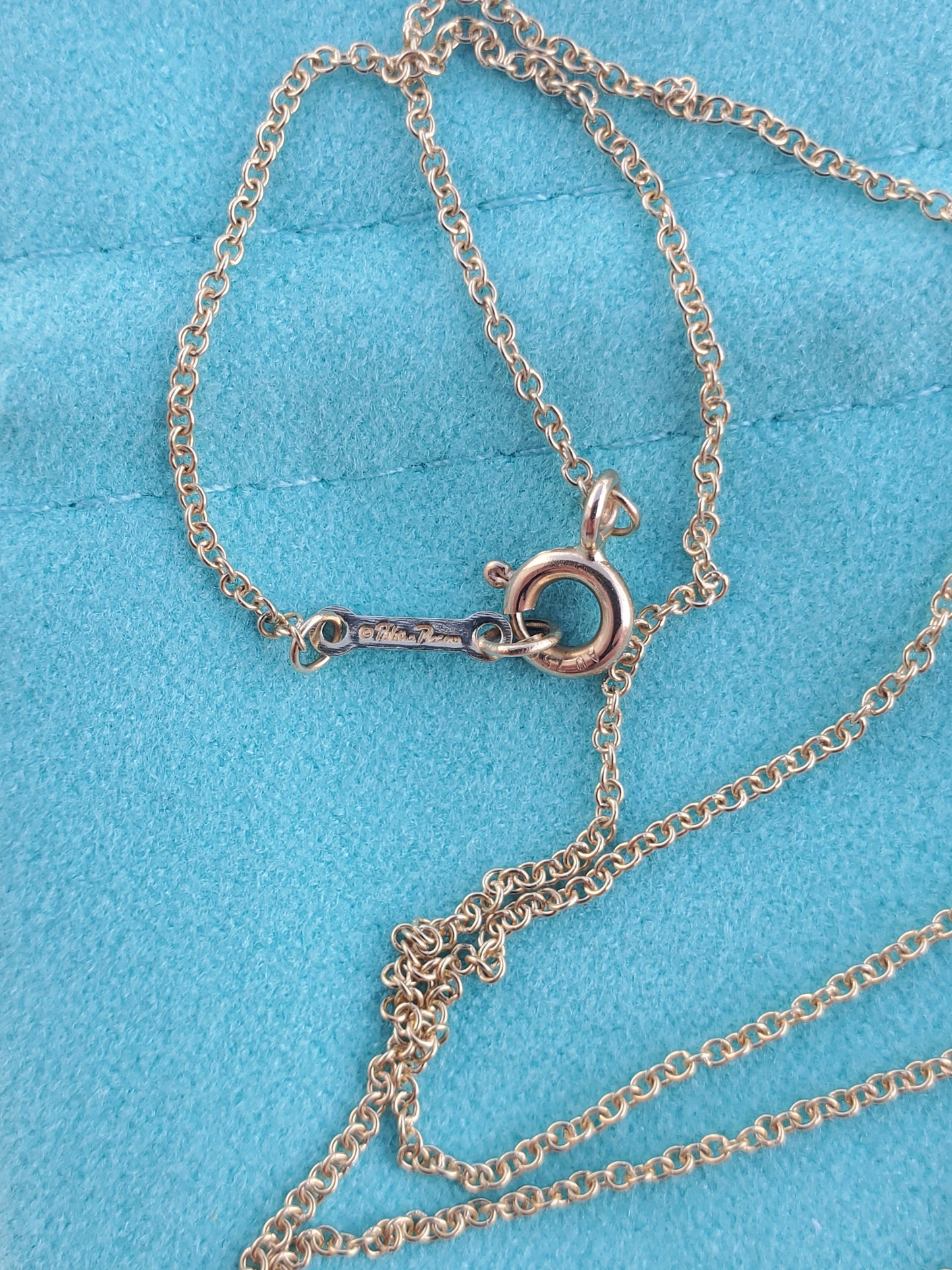 18k Gold Tiffany & Co. Paloma Picasso Signature of Love Necklace