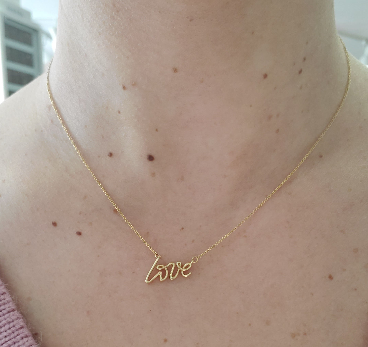 18k Gold Tiffany & Co. Paloma Picasso Signature of Love Necklace