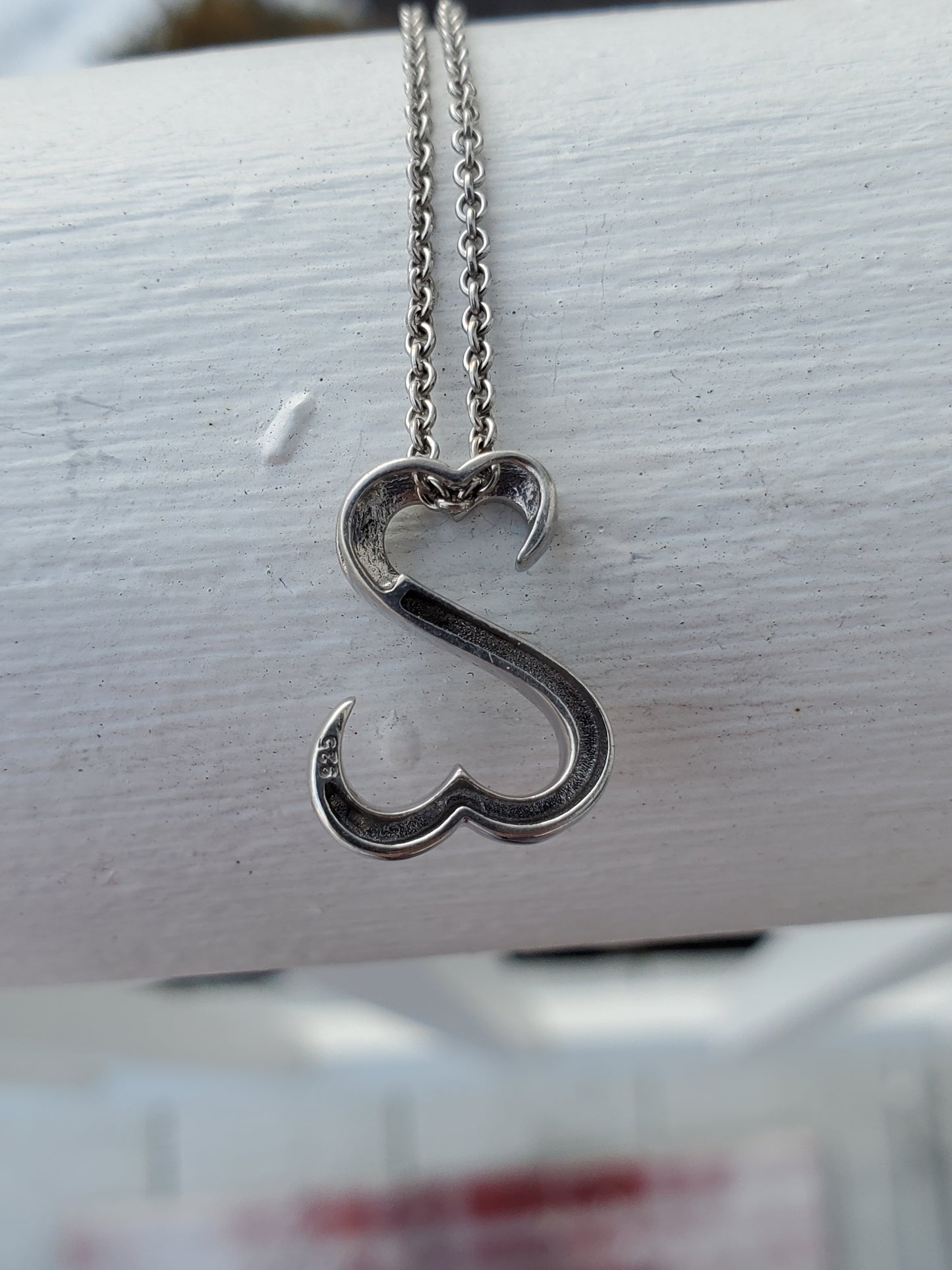 925 Sterling Silver Jane Seymour Open your Heart Diamond Necklace