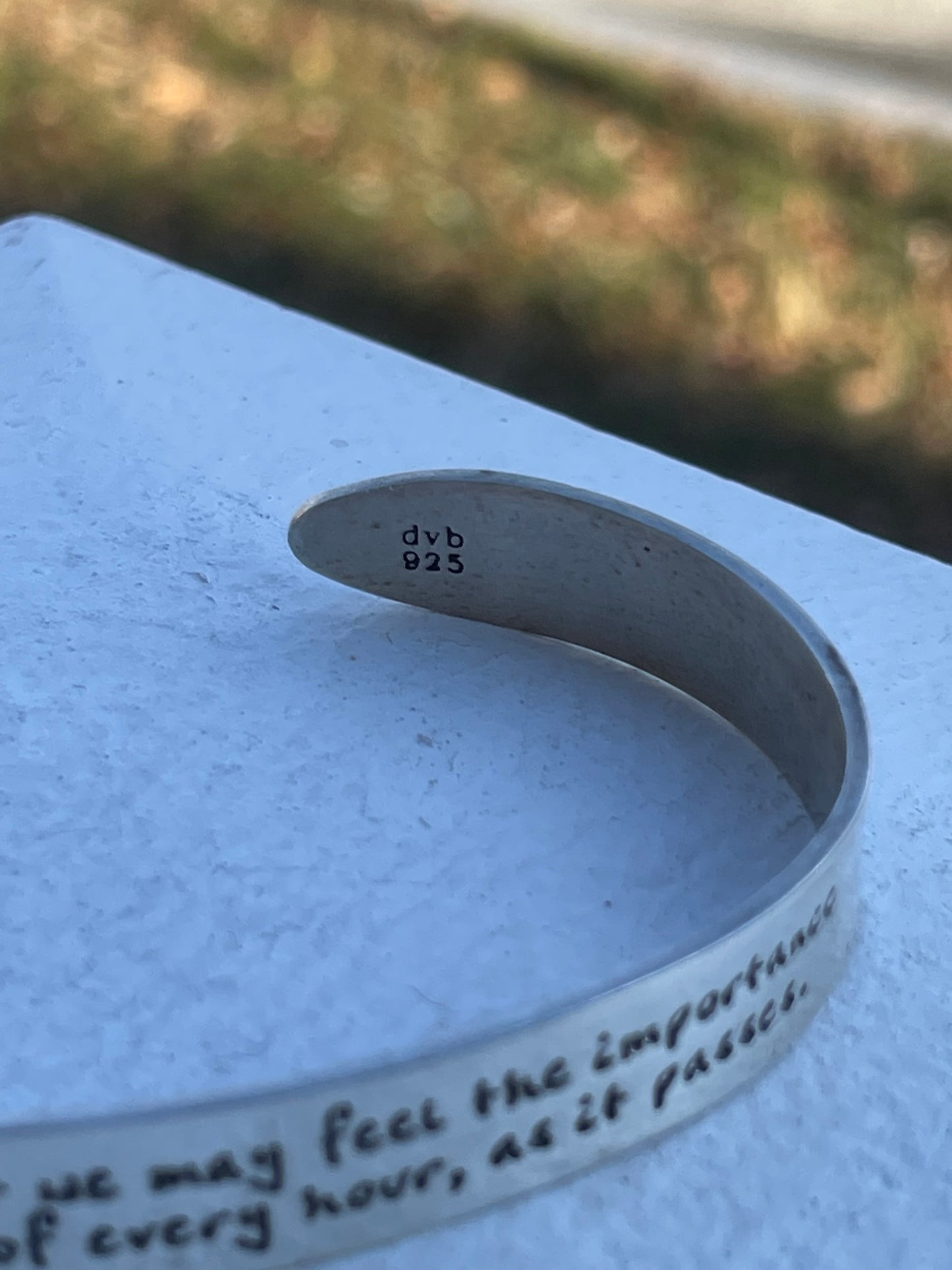 Jane Austen 925 Sterling Silver Prayer Bracelet 7”