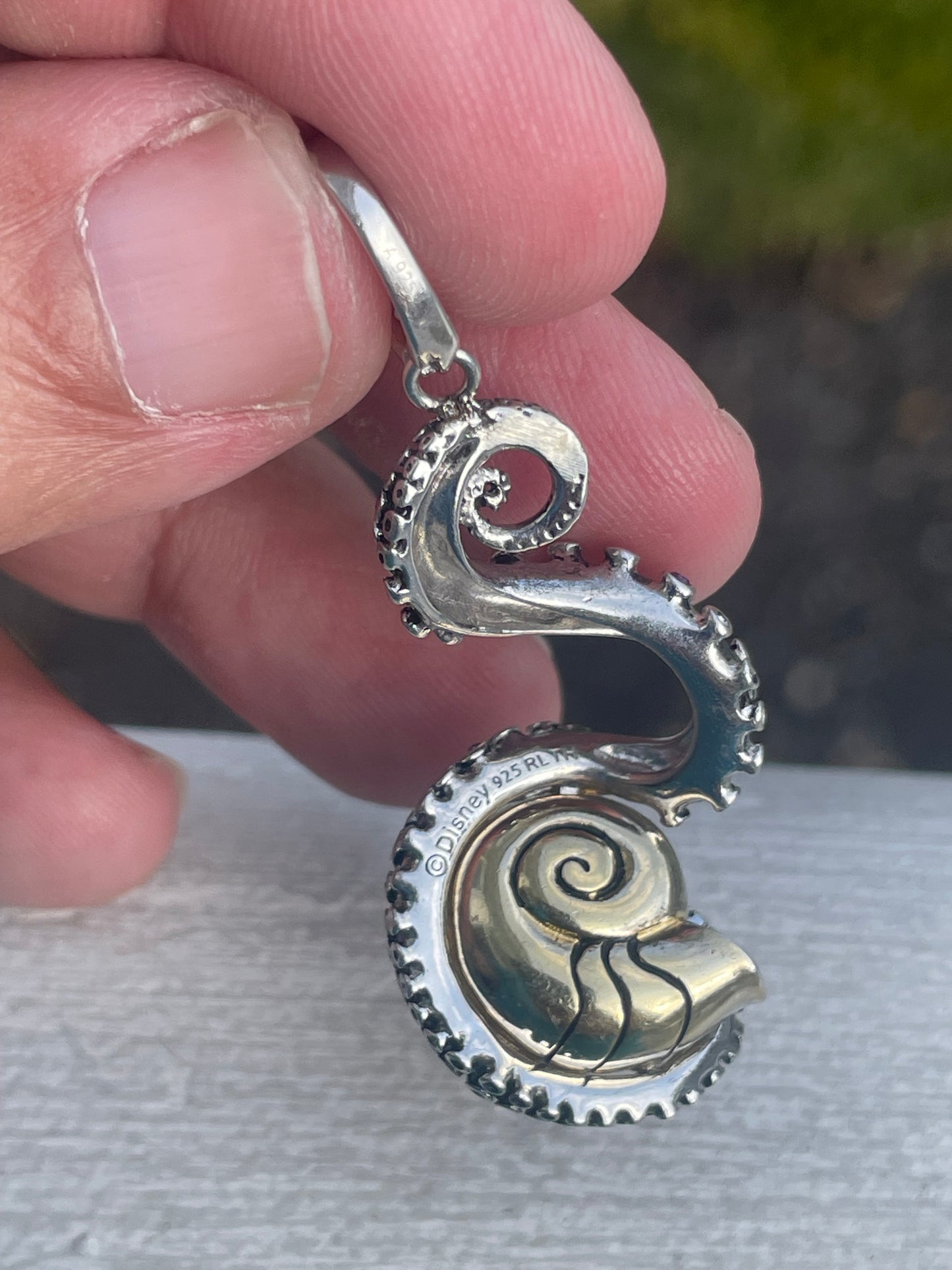 Disney Enchanted Collection Custom Refurbished 925 Sterling Silver Little Mermaid Ursula Tentacle Pendant