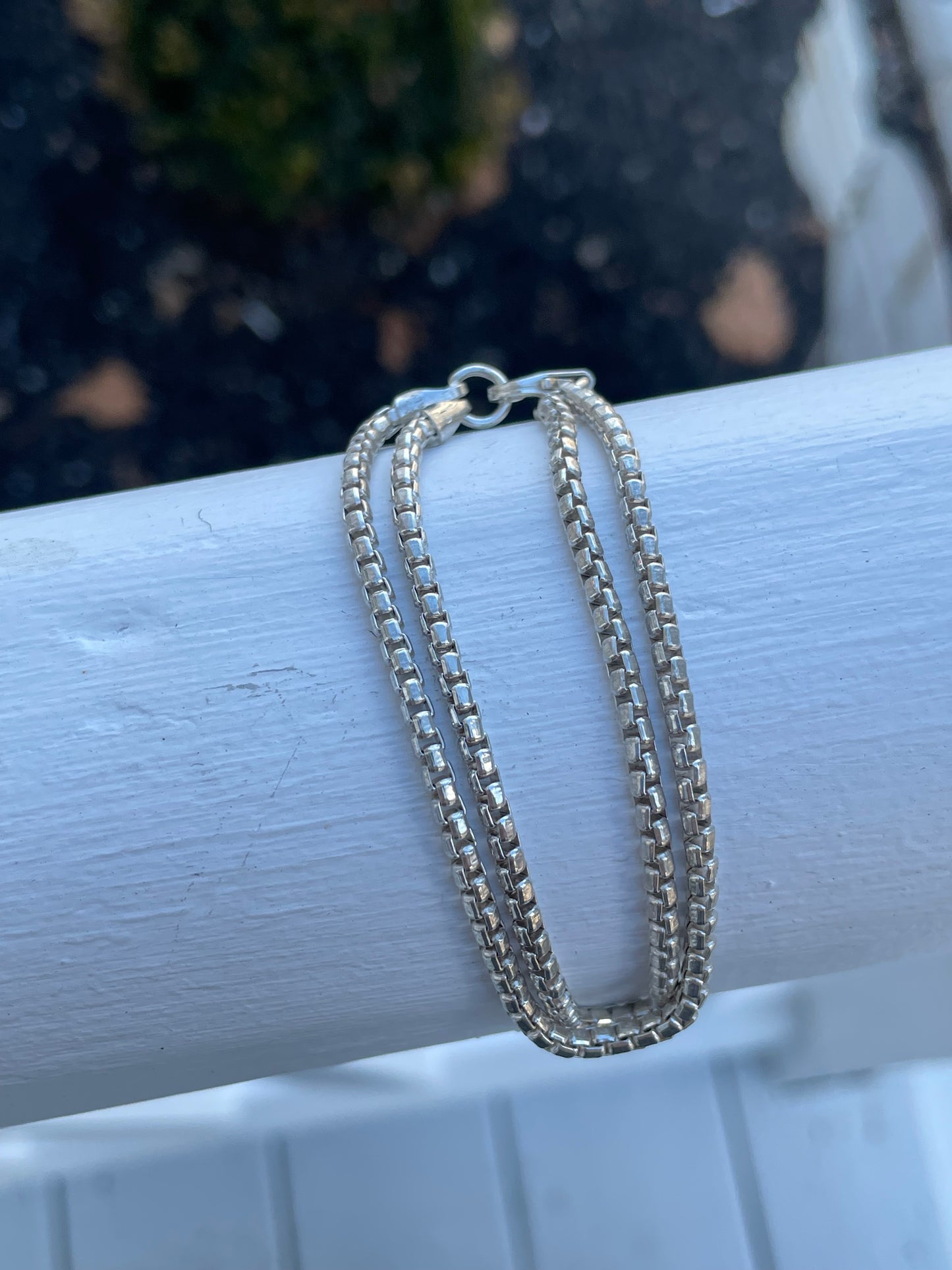 925 Sterling Silver Classic Cable Double Strand Bracelet