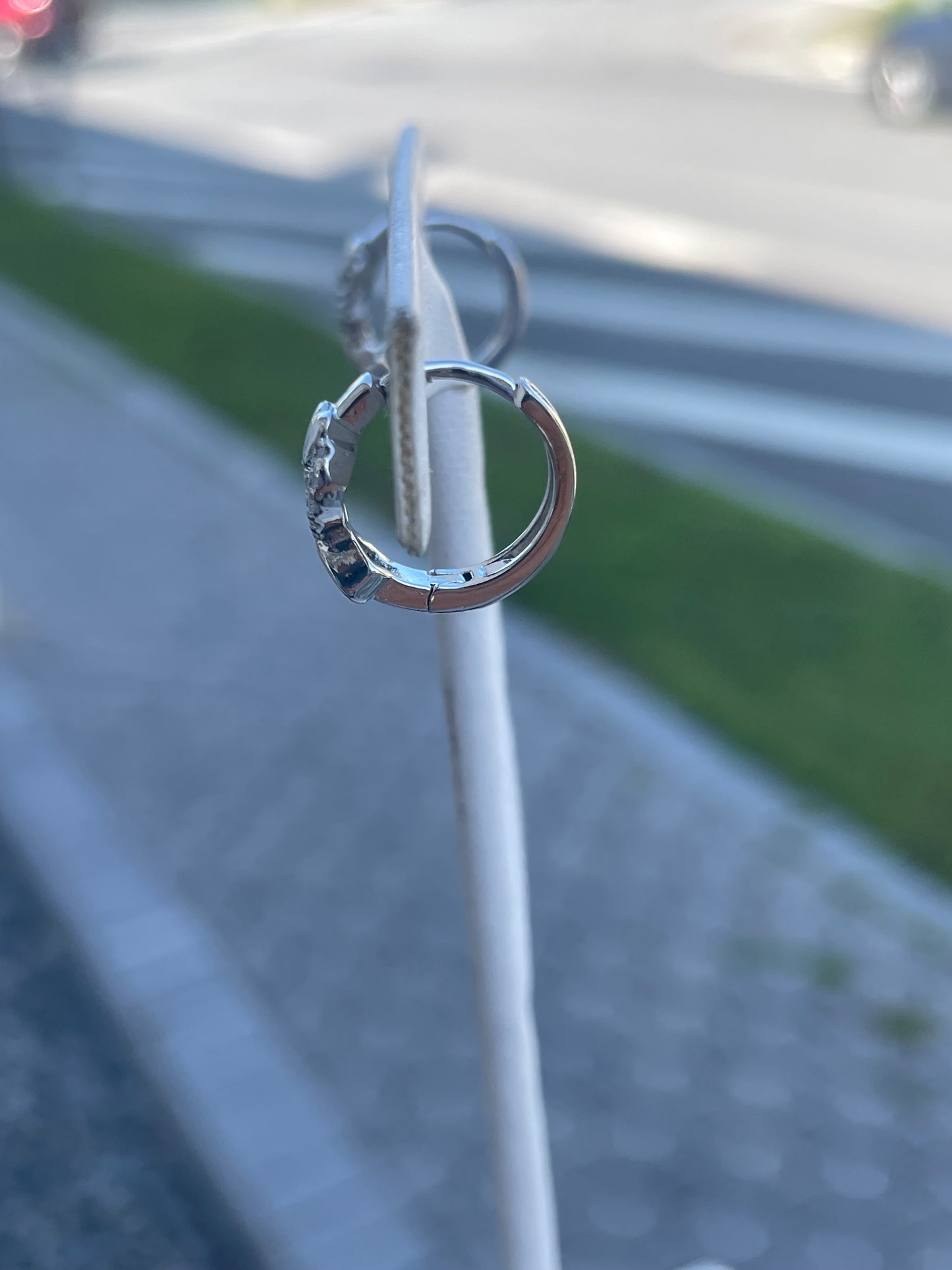 Silver Plated Infinity Heart Huggie Hoop Earrings