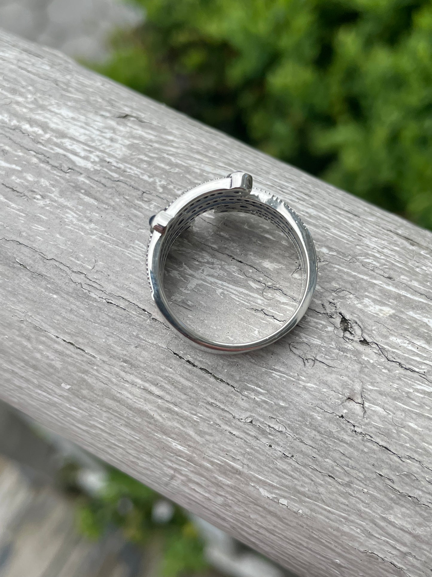 Pandora Retired Shimmering Ocean Frosty Mint Band Ring