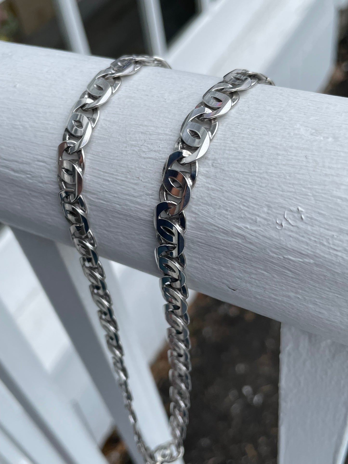 925 Sterling Silver Men’s Heavy Infinity Link Chain 24”
