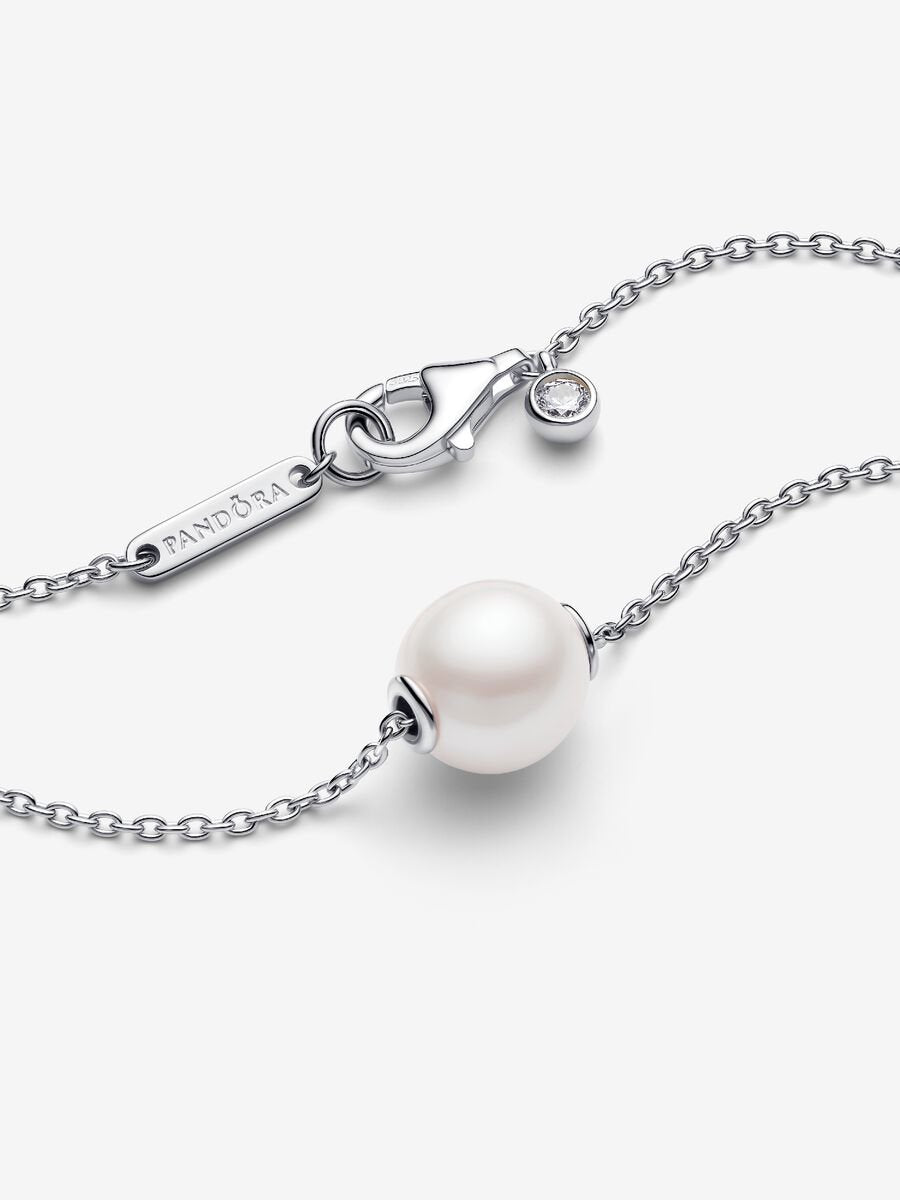 Pandora Treated Freshwater Cultured Pearl Collier Sterling Silver Necklace 393167C01-45