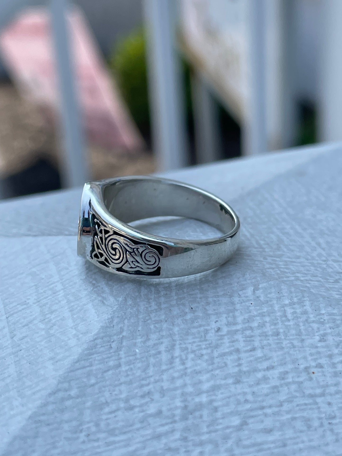 925 Sterling Silver Wiccan Star Ring Size 8