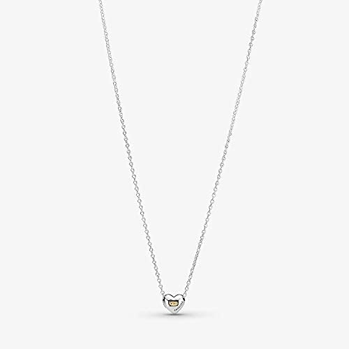 PANDORA Domed Golden Heart Collier Necklace 399399C00-45