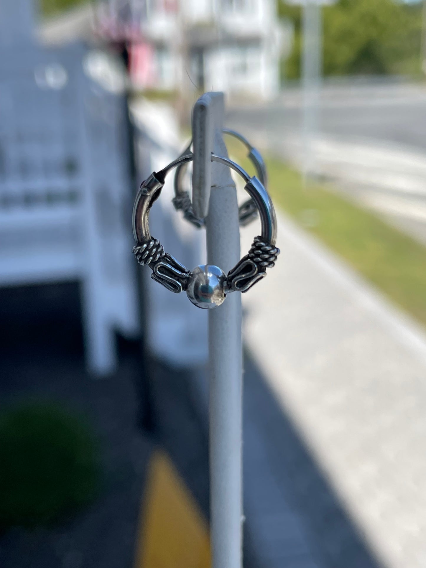 925 Sterling Silver Small Bali Hoop Earrings