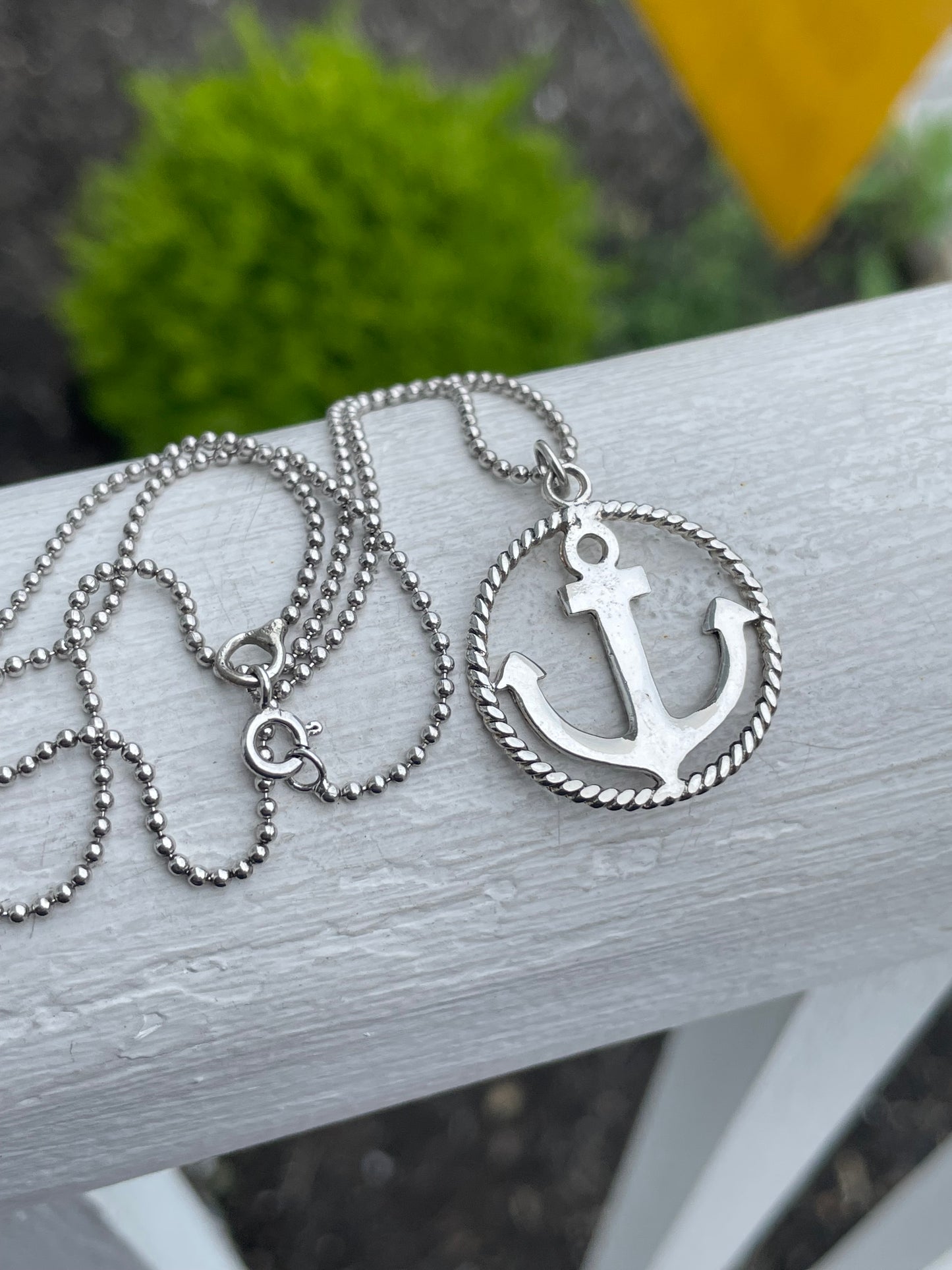 925 Sterling Silver Anchor Necklace