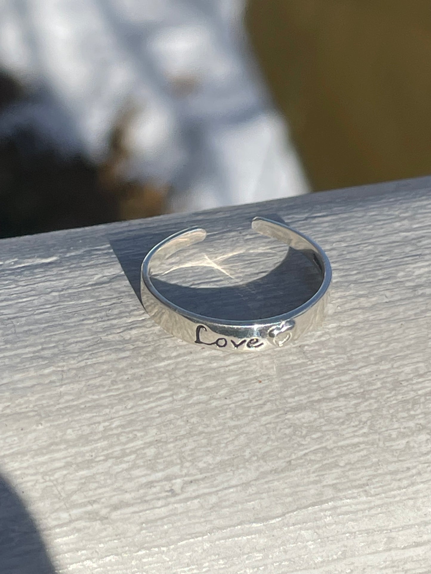 925 Sterling Silver Open Size Love Band Ring