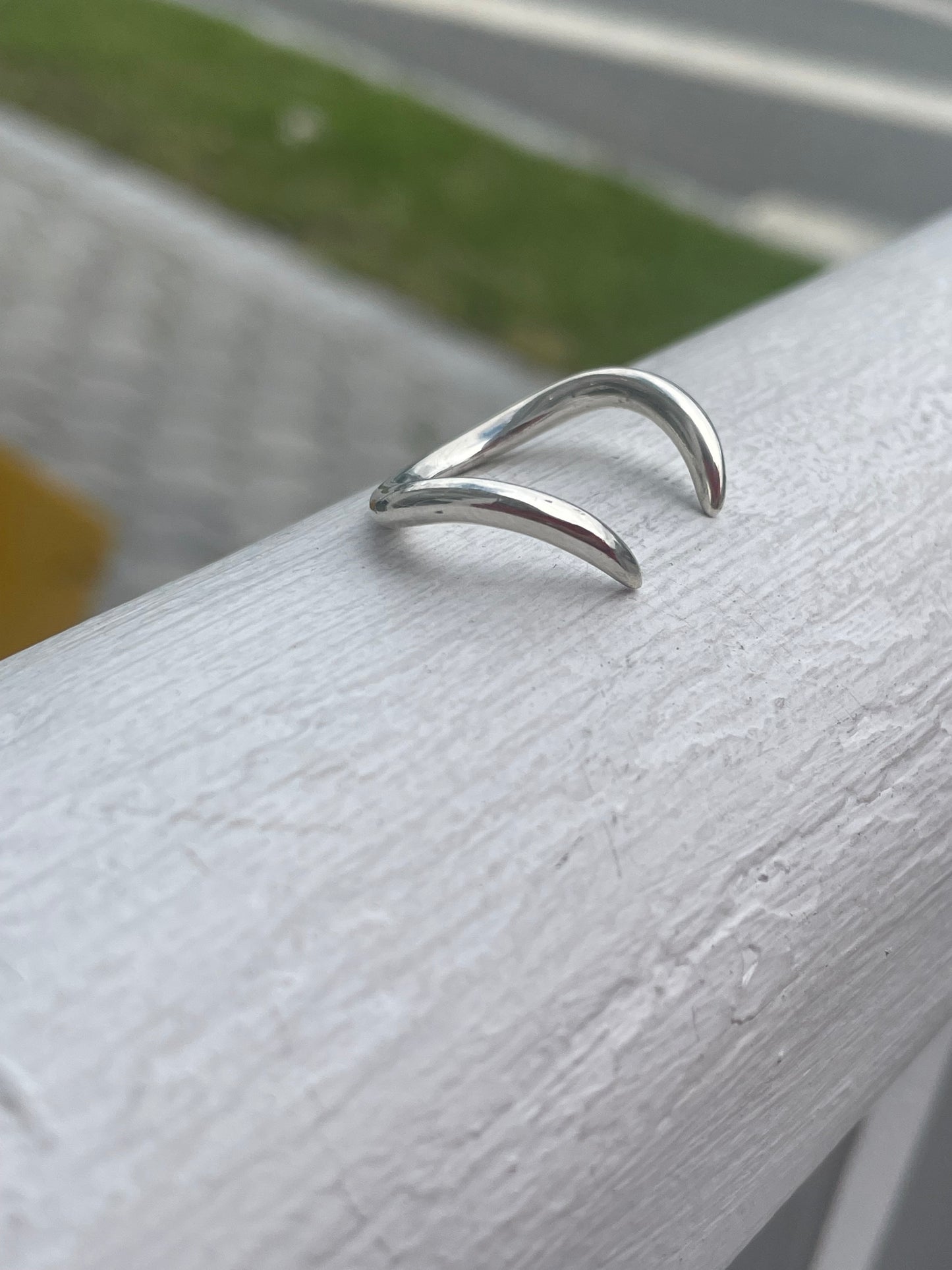 925 Sterling Silver Wrap Around Fangs Claws Ring Size 8