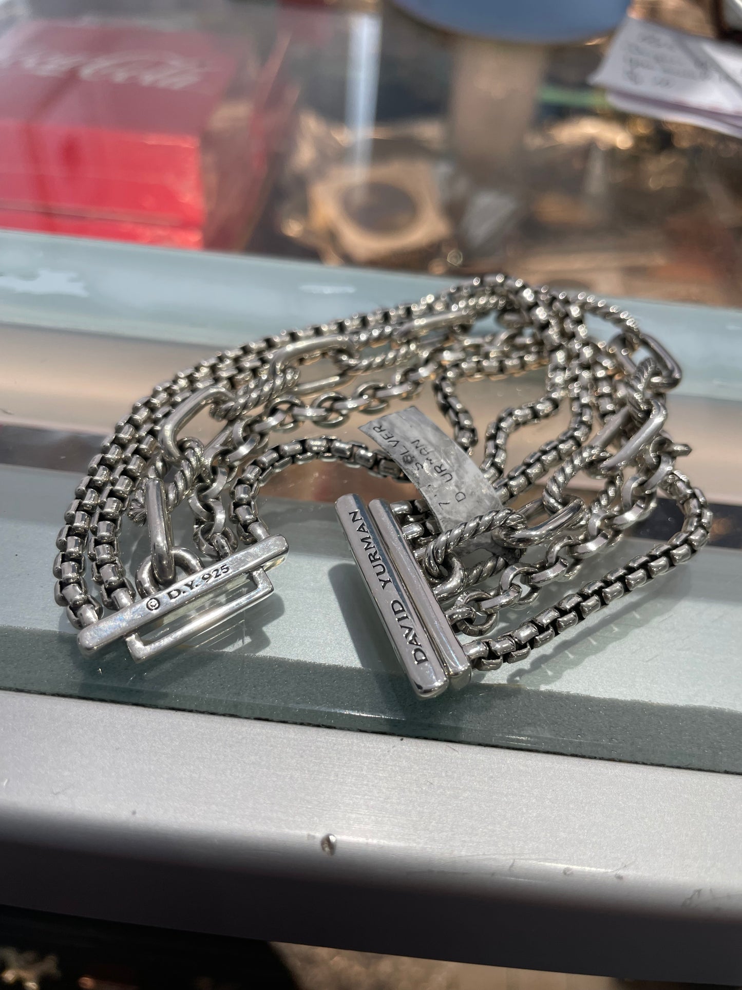 David Yurman Multi Row Chain Bracelet Size M (7.25”)