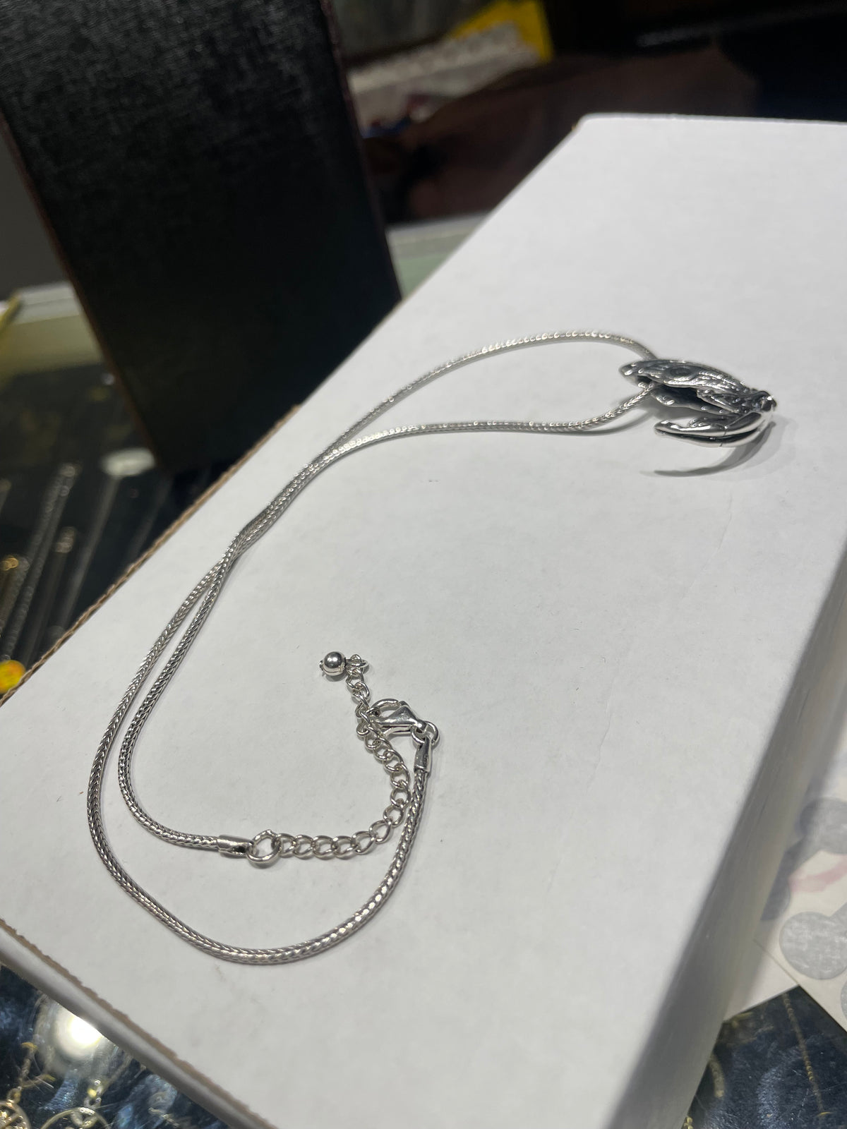 925 Sterling Silver Moth Fairy Necklace
