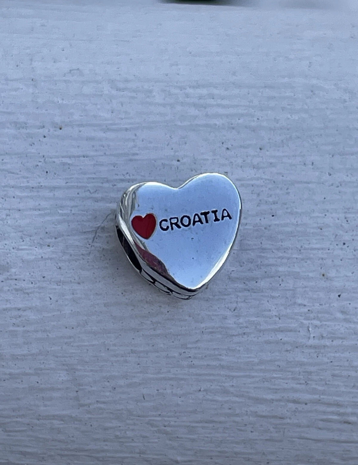 Pandora Croatia Country Exclusive Heart Flag Charm